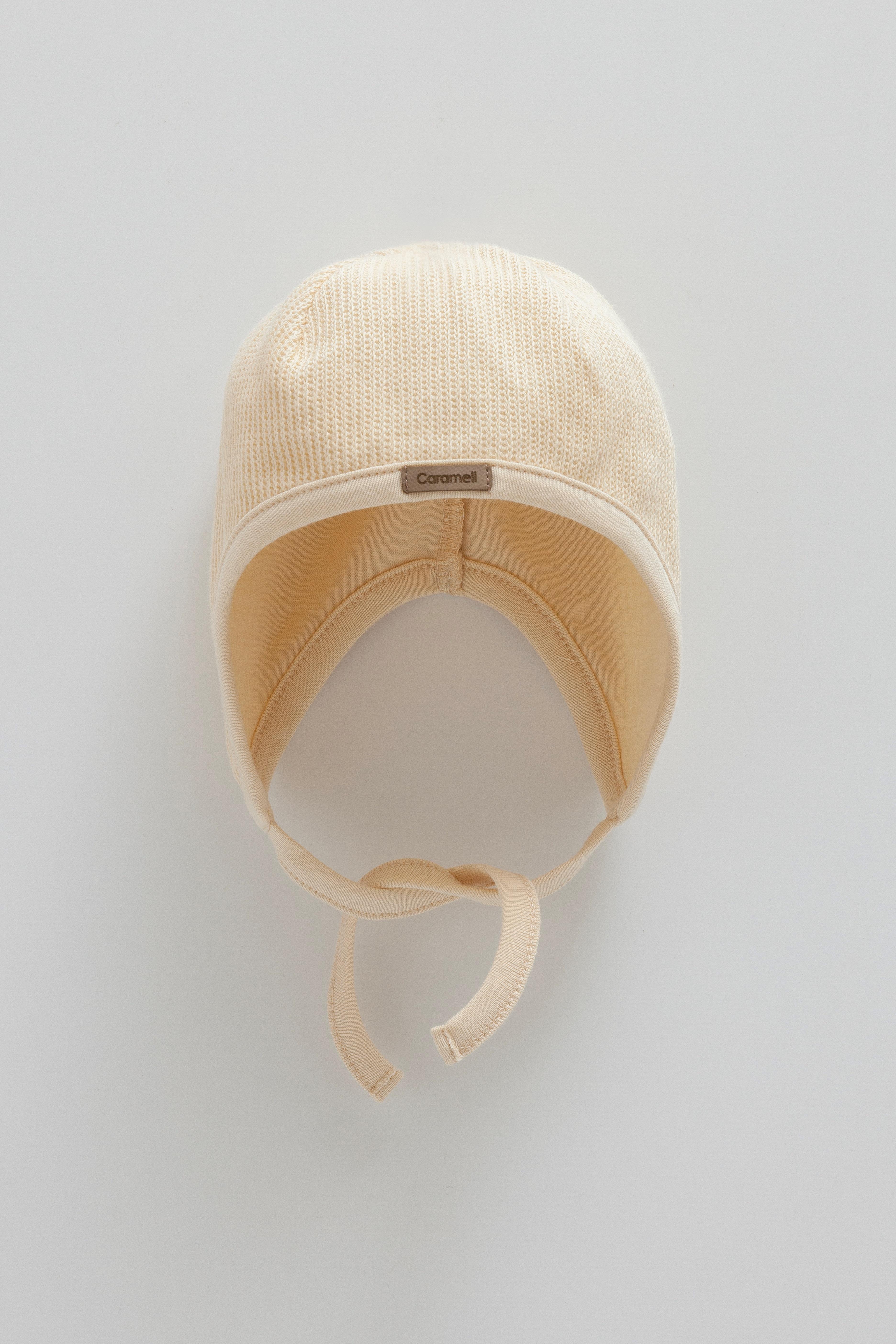 Soft Style Girl Petit Bonnet Kız Bebek Bağcıklı Triko Şapka