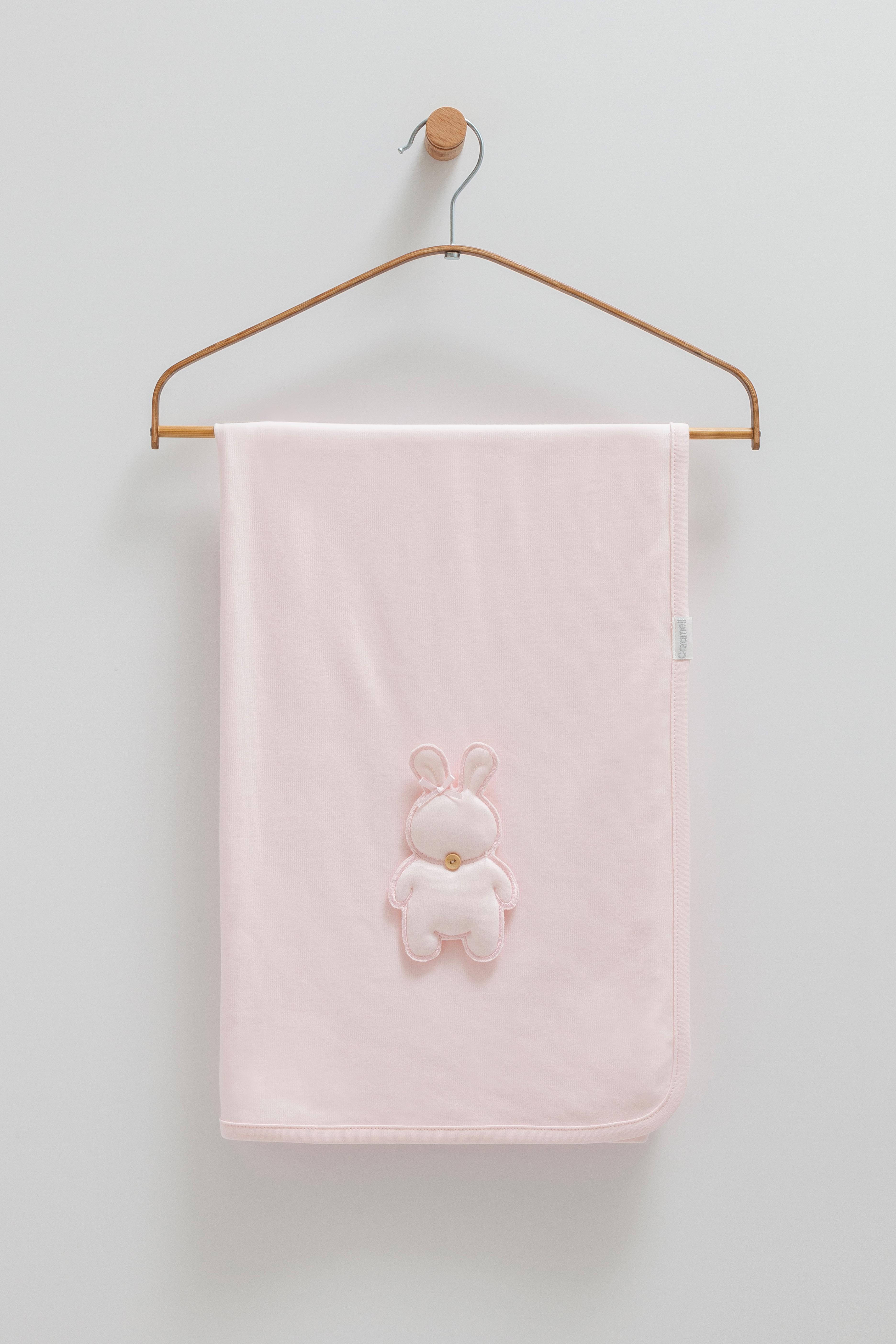 Cute Rabbit Lune 80*90 cm Kız Bebek Battaniyesi