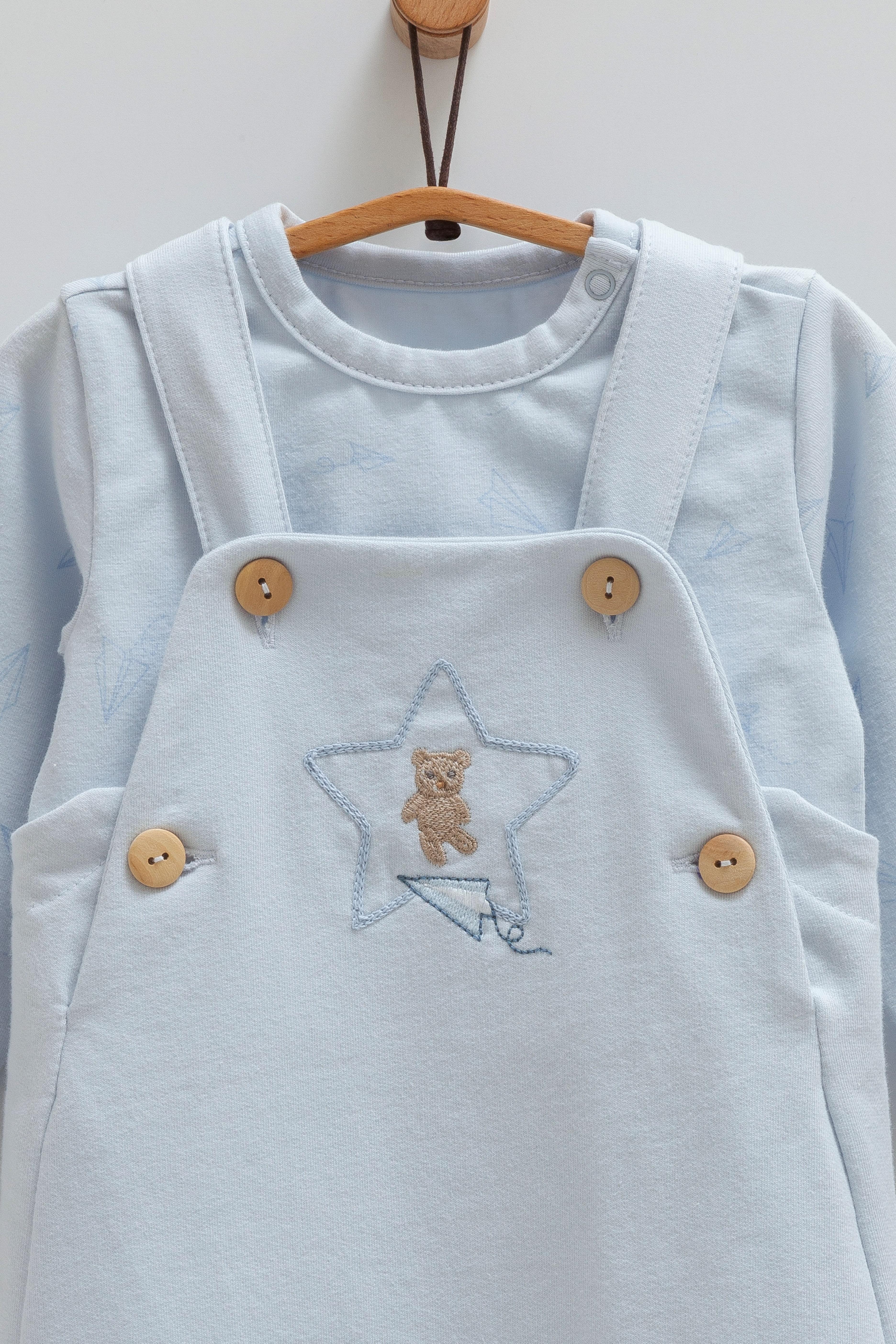 Cute Fly 2’li Erkek Bebek Salopet Takım 
