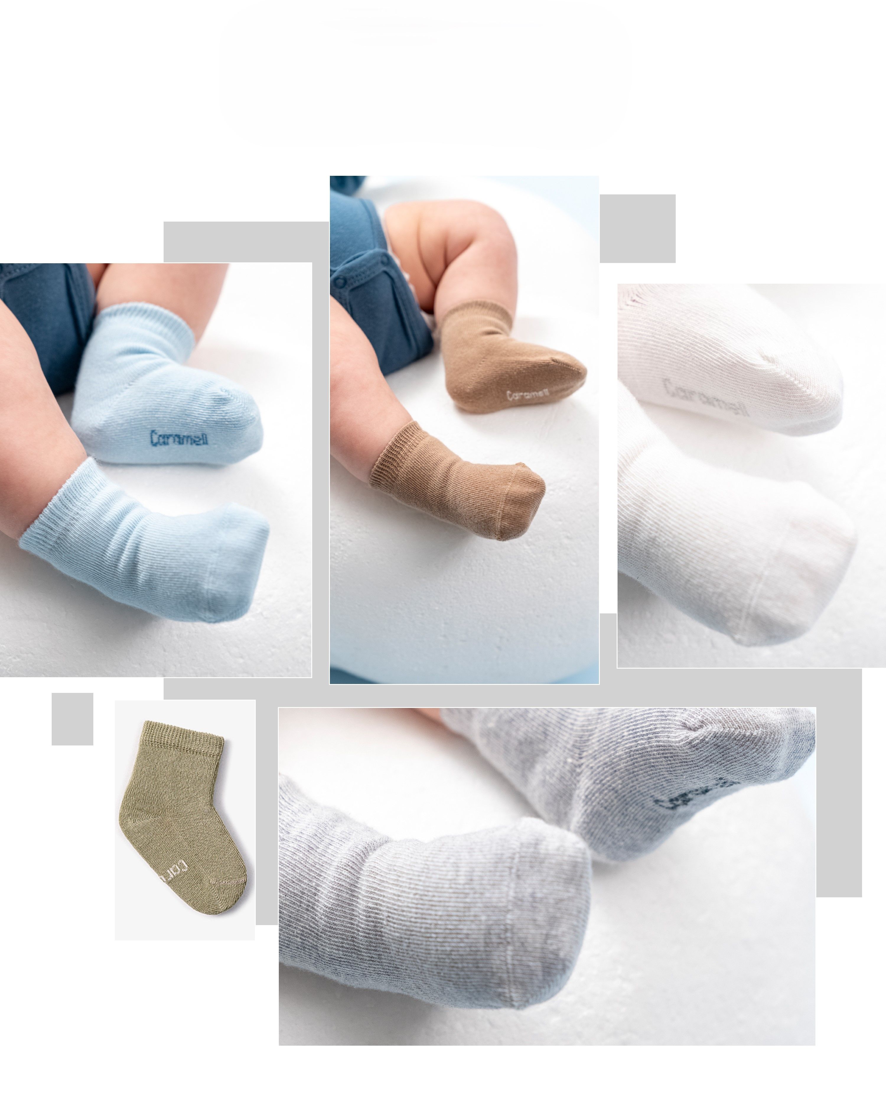 Pure Basics – 5’li Erkek Bebek Çorap Seti - 0-3 Ay ( 56-62 cm )