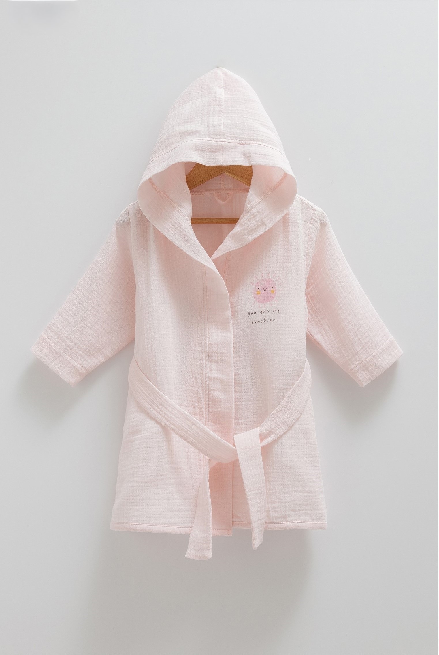 Sunny Hug Kız Bebek Müslin Bornoz - Pembe