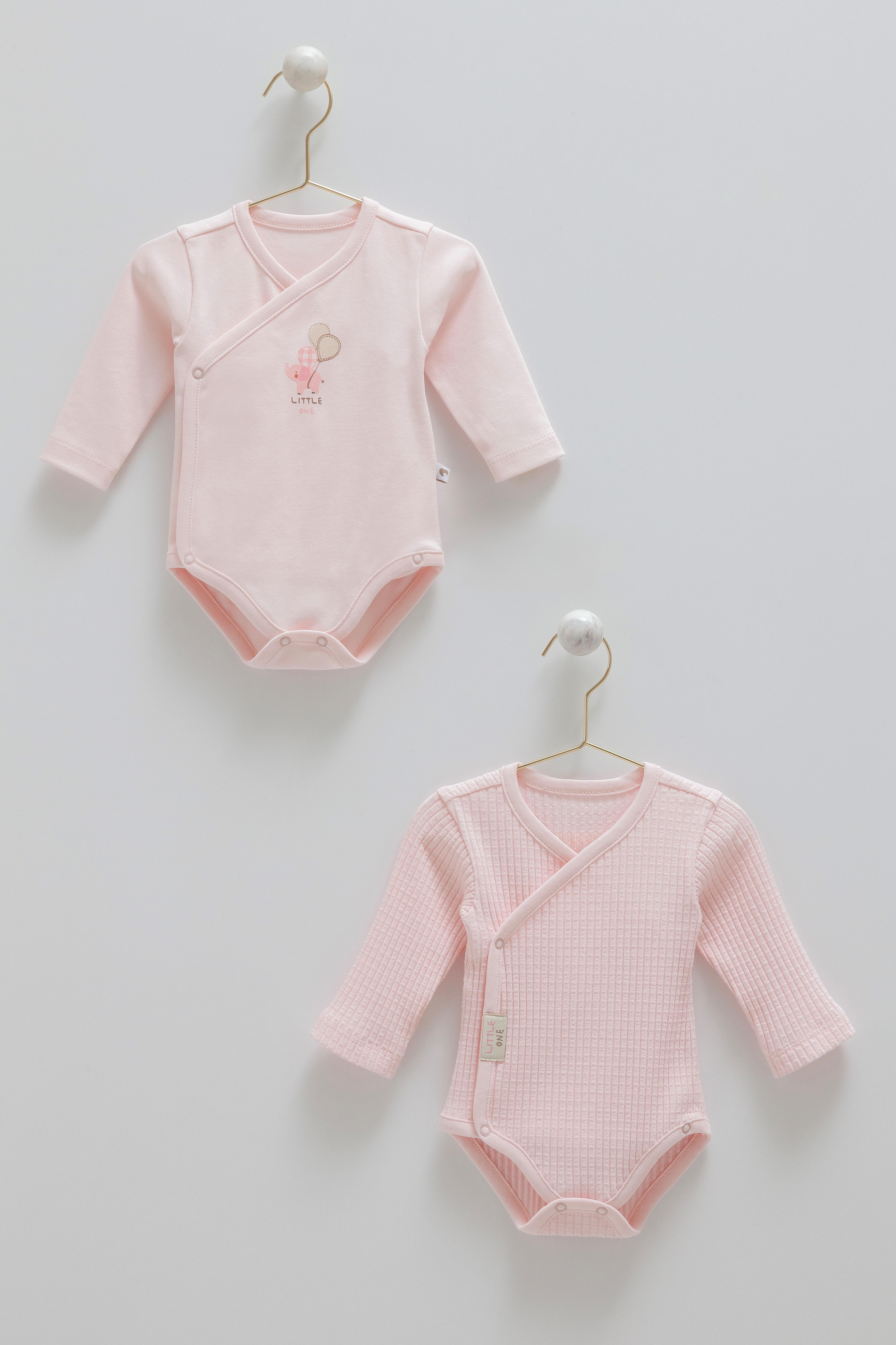 Little Balloon 2’li Kız Bebek Body Seti - Pembe