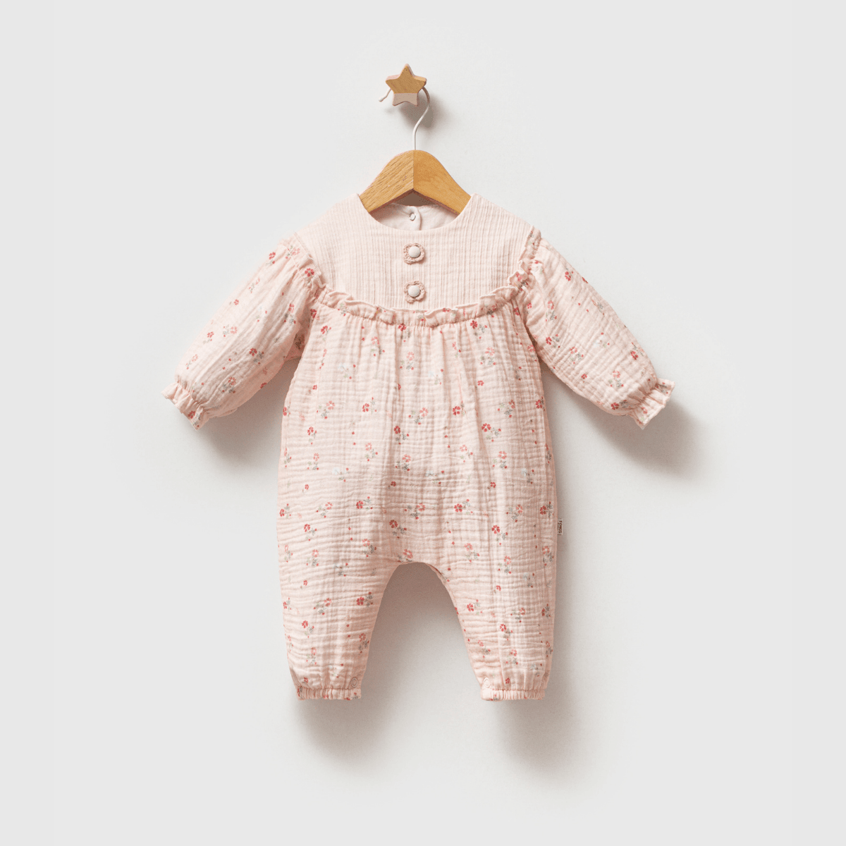 Floral Patchwork Dreams Kız Bebek Tulum - Pembe