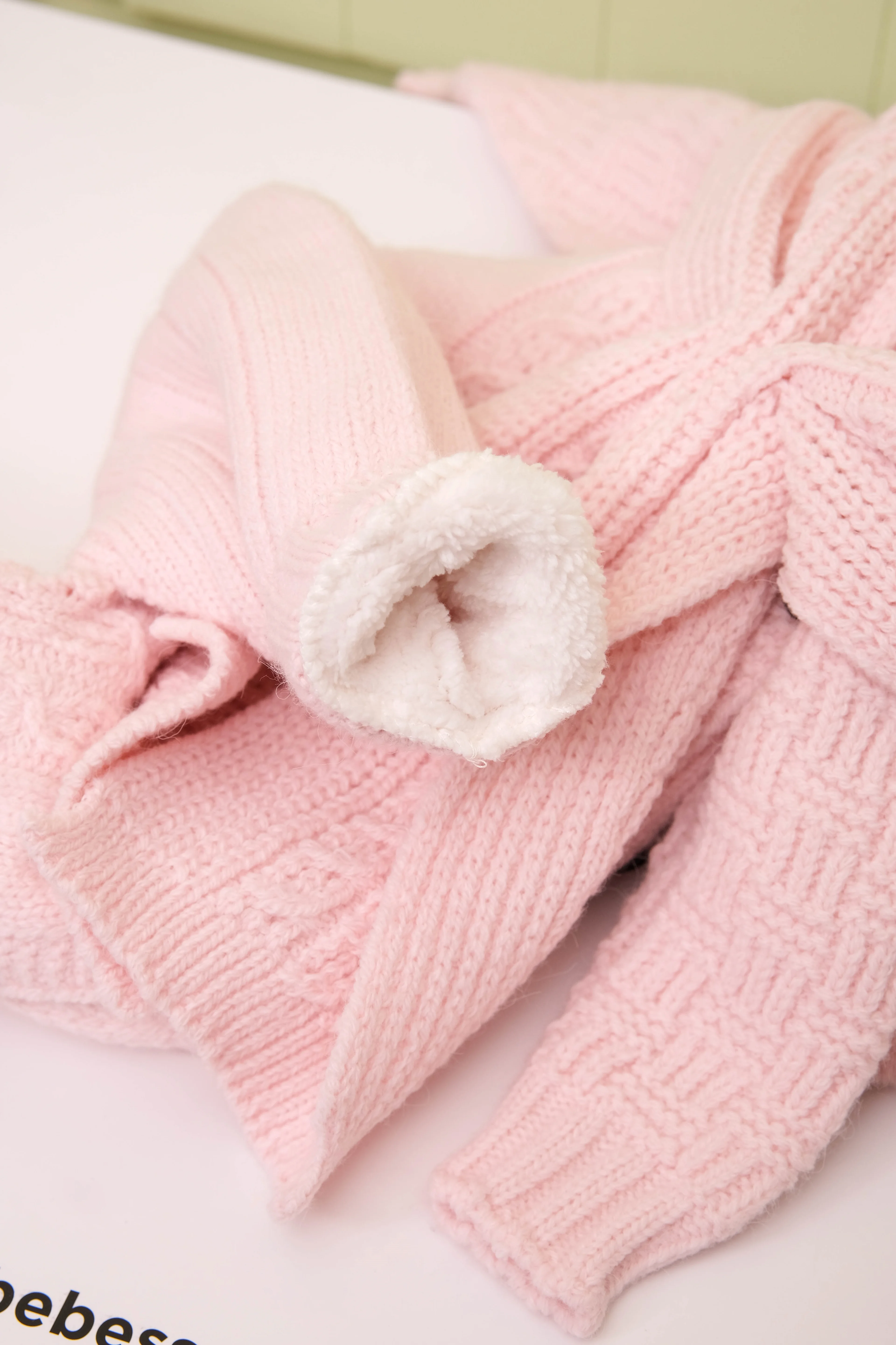 Petit Écharpe Kız Bebek Atkılı Düğmeli Triko Tulum