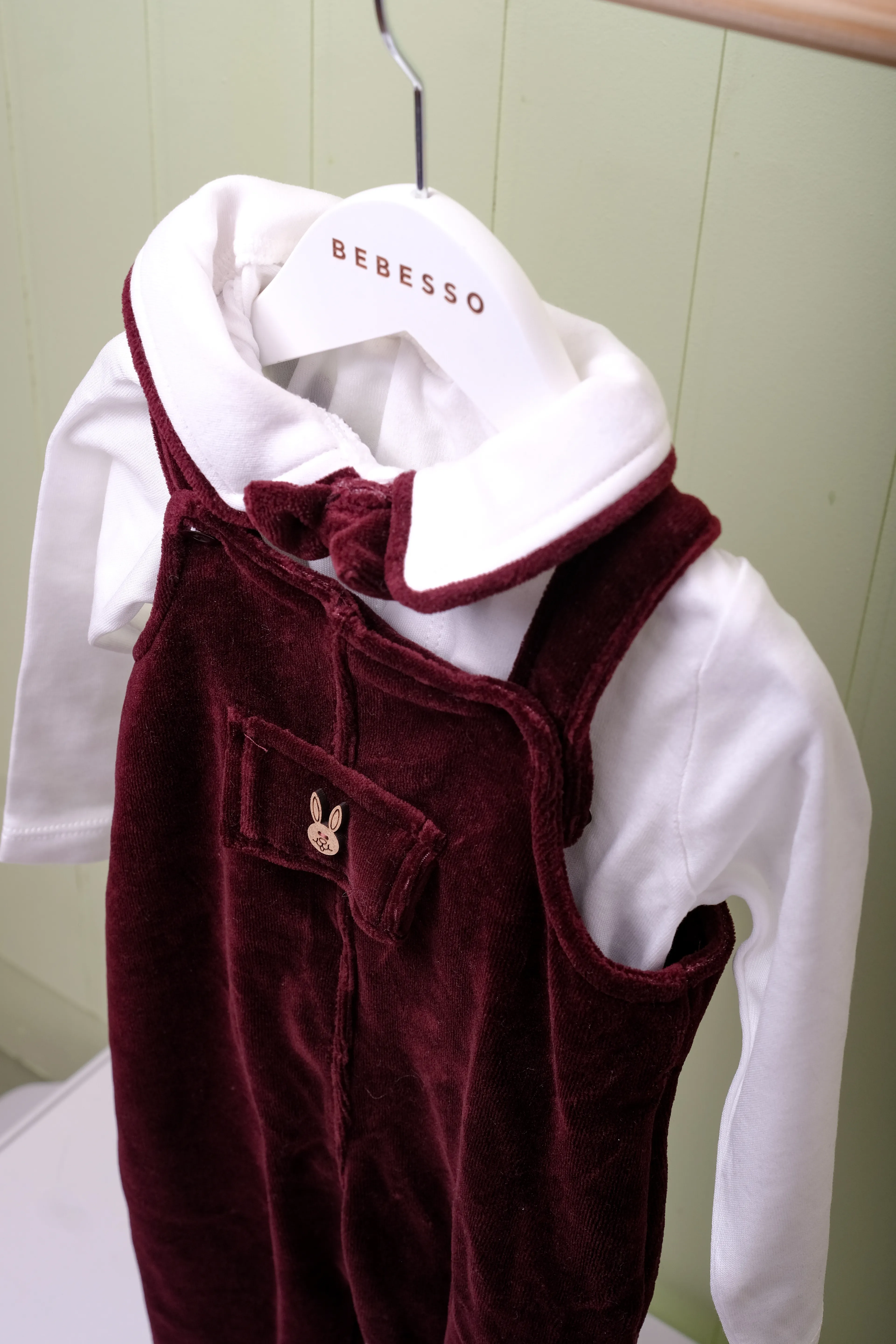 Monsieur Velours Erkek Bebek Kadife 3’lü Tulum Seti 