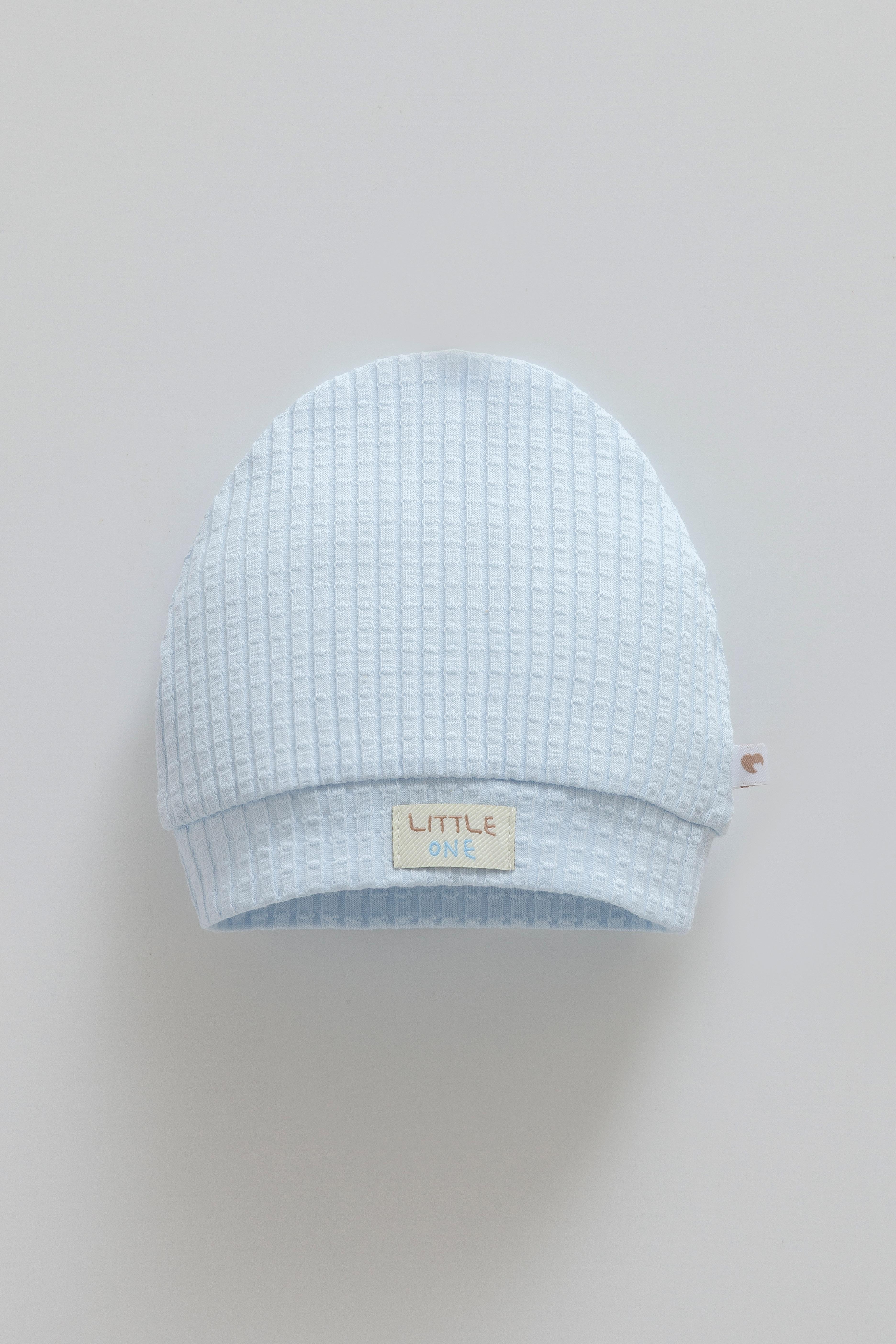 Little One Waffle Dokulu Erkek Bebek Şapka 