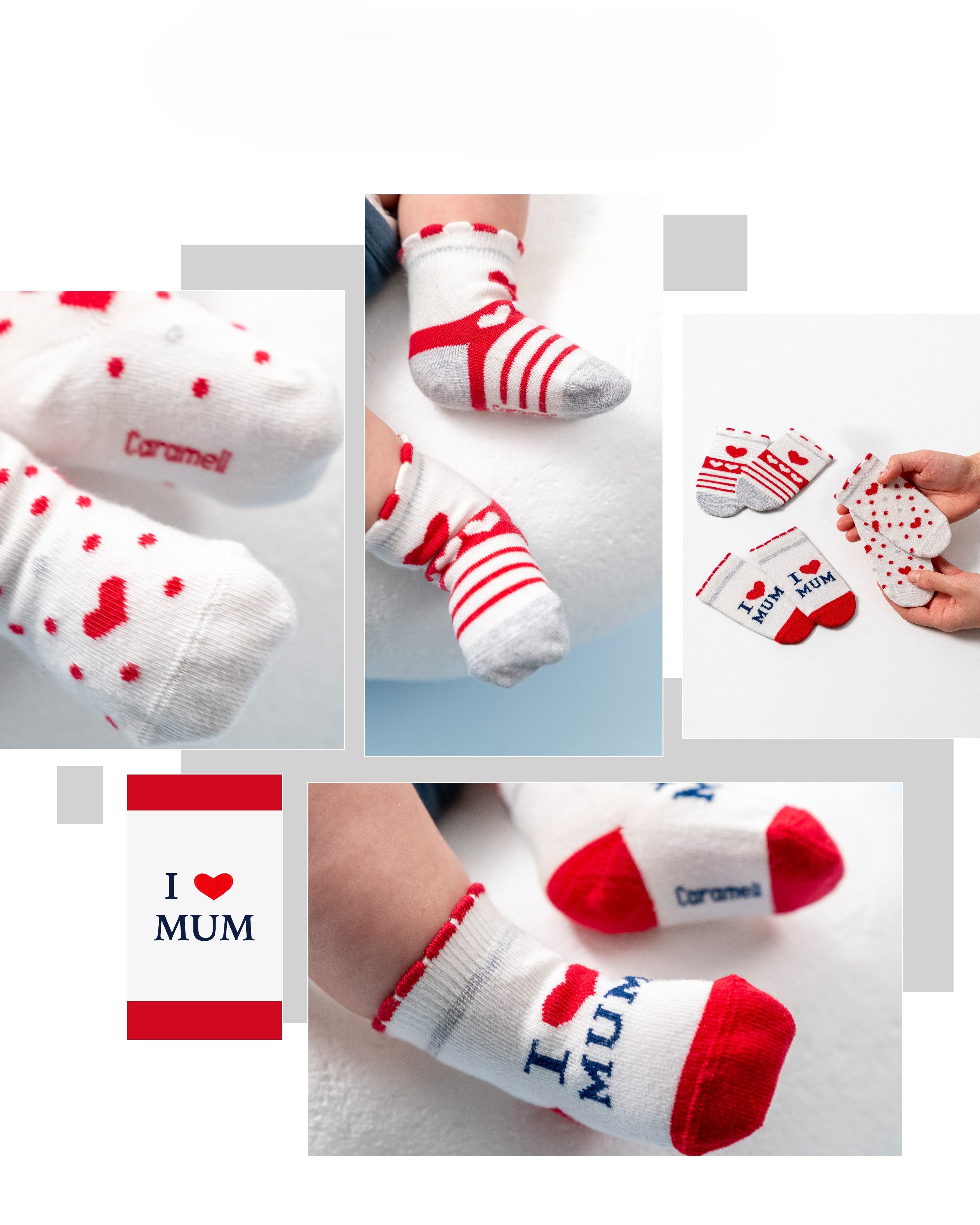 My Mum My Heart – 3'lü Kız Bebek Çorap Seti