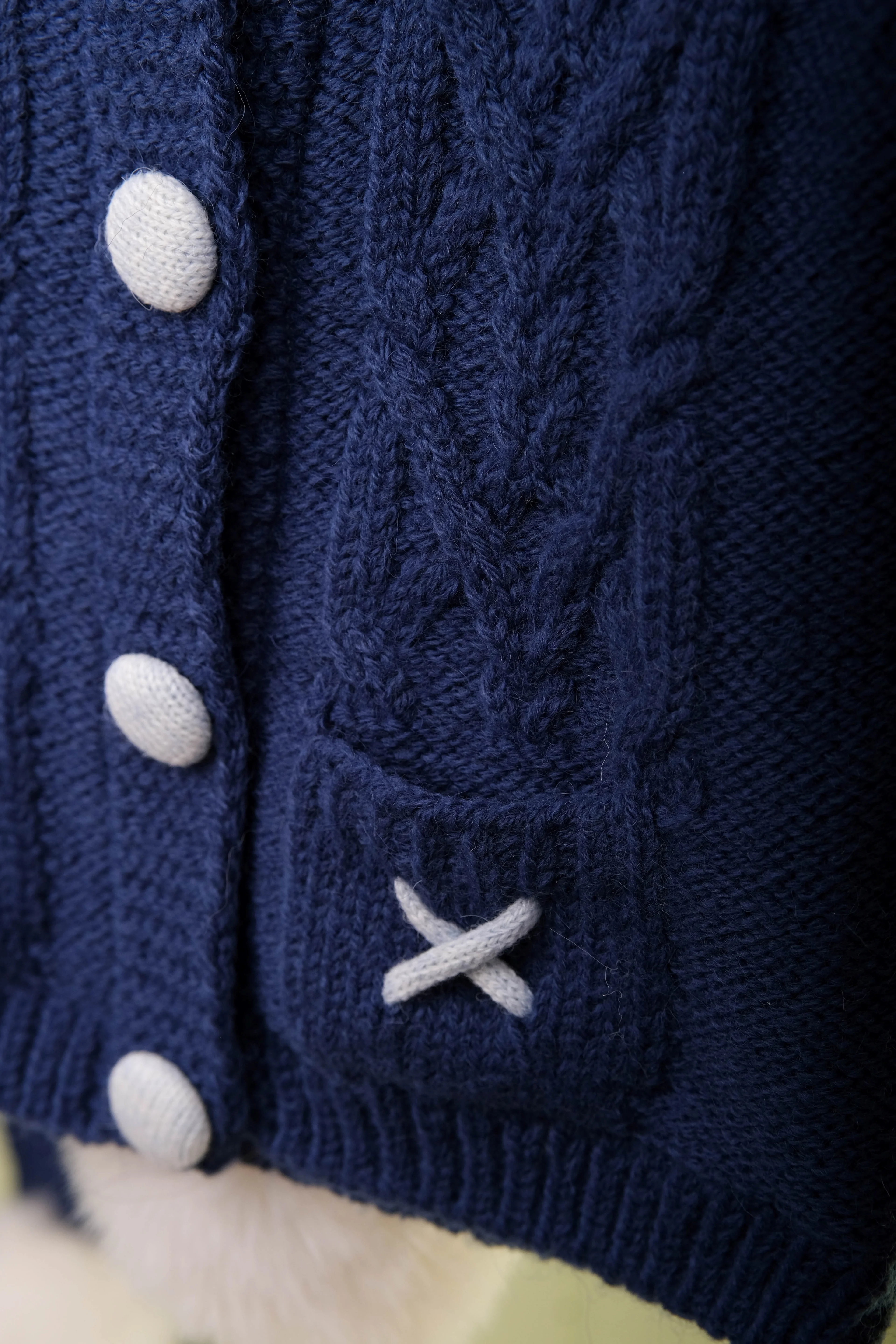 Tricot Pompon d’Hiver Erkek Bebek 3'lü Salopetli Takım