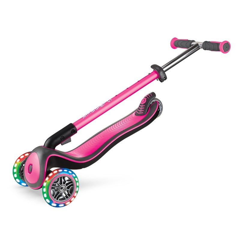 Globber Elite Deluxe Işıklı Scooter Pembe