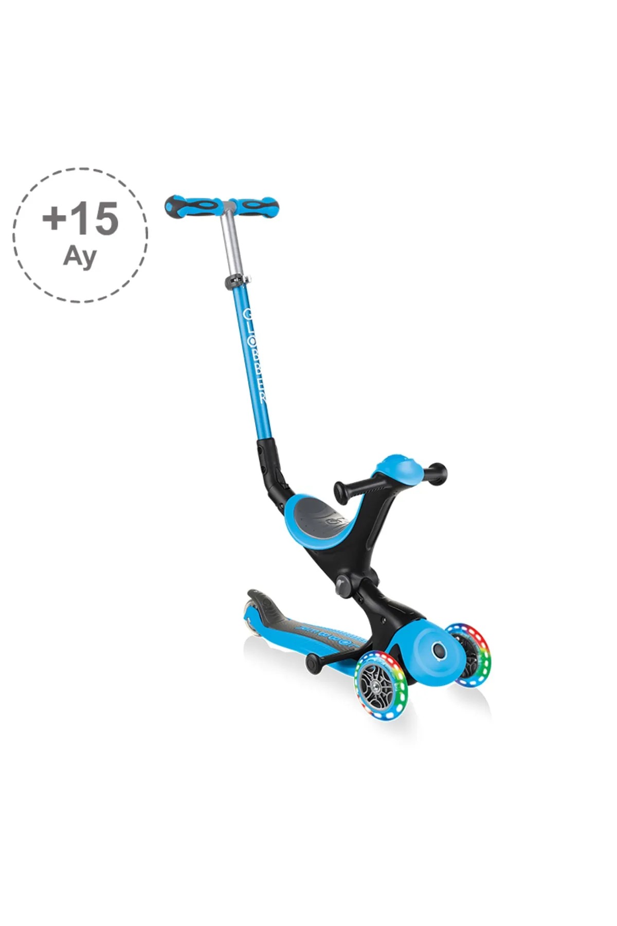 Globber Go Up Deluxe Işıklı Scooter Mavi