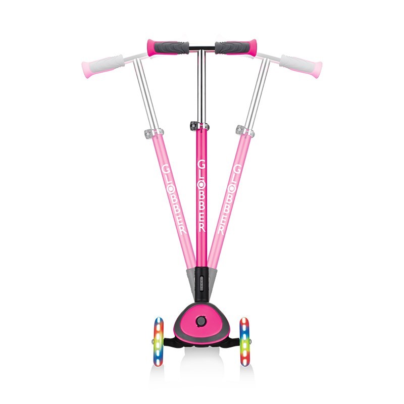 Globber Elite Deluxe Işıklı Scooter Pembe