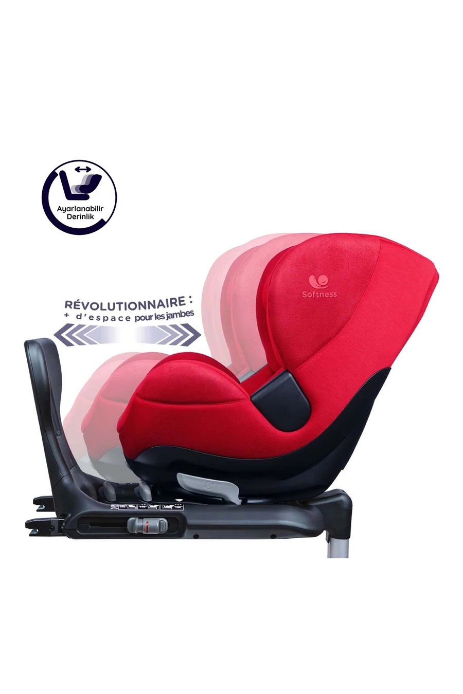 Renolux Gaia I-Size Softness Isofix 0-18 Kg Oto Koltuğu Kırmızı