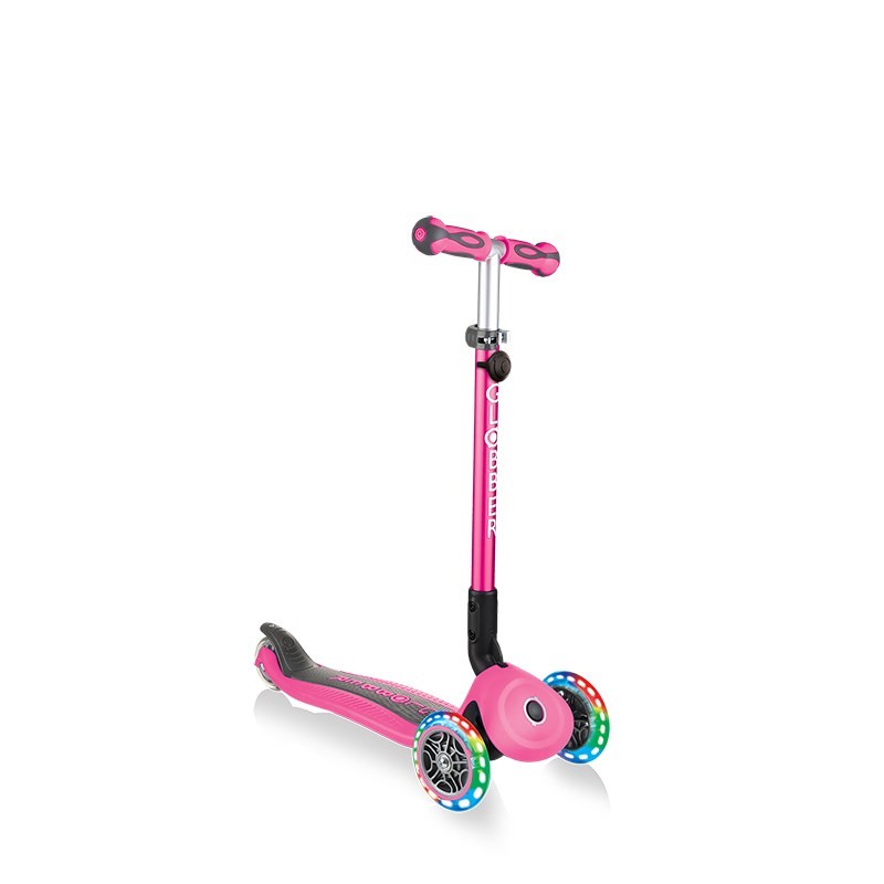 Globber Go Up Deluxe Işıklı Scooter Pembe