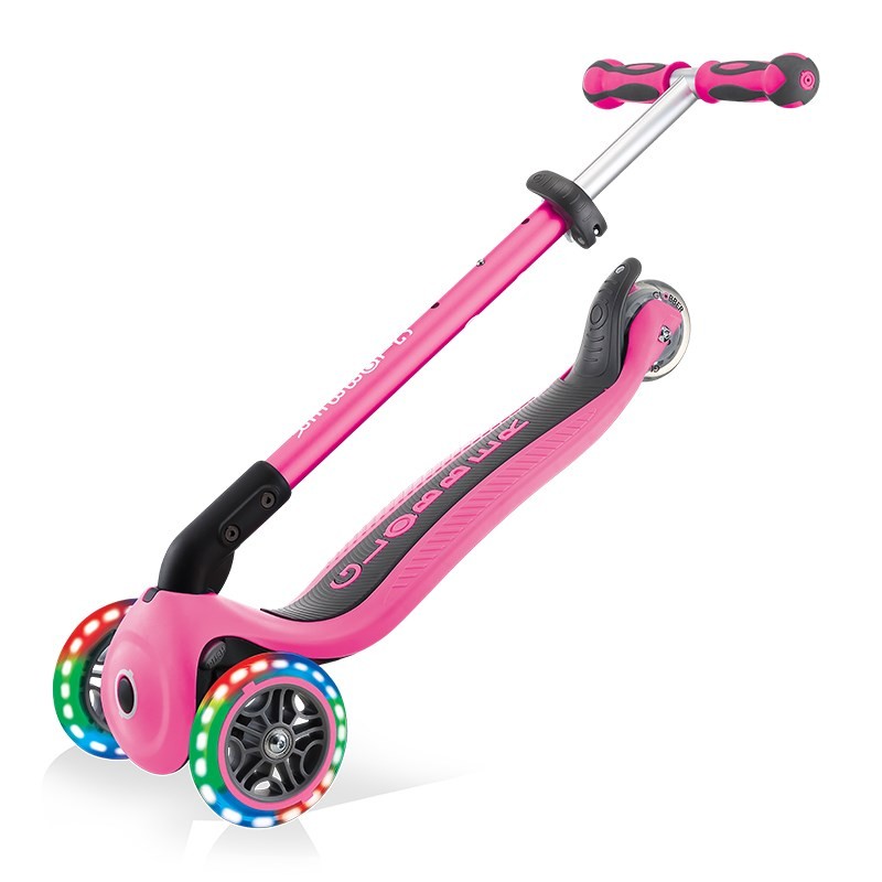 Globber Go Up Deluxe Işıklı Scooter Pembe