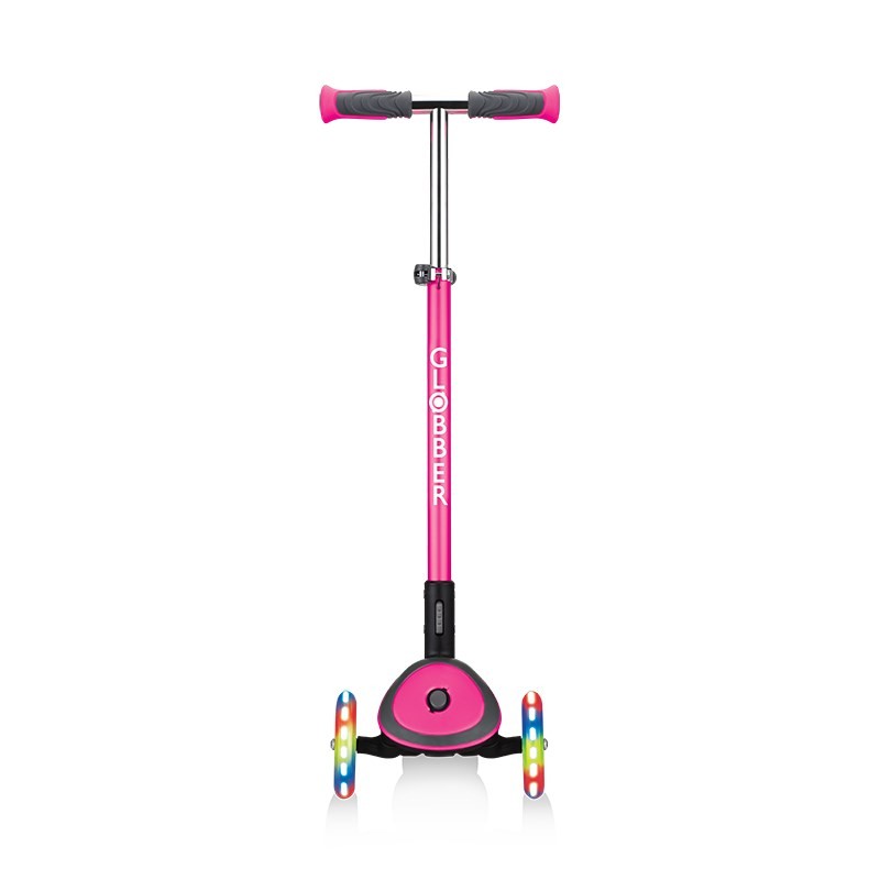 Globber Elite Deluxe Işıklı Scooter Pembe