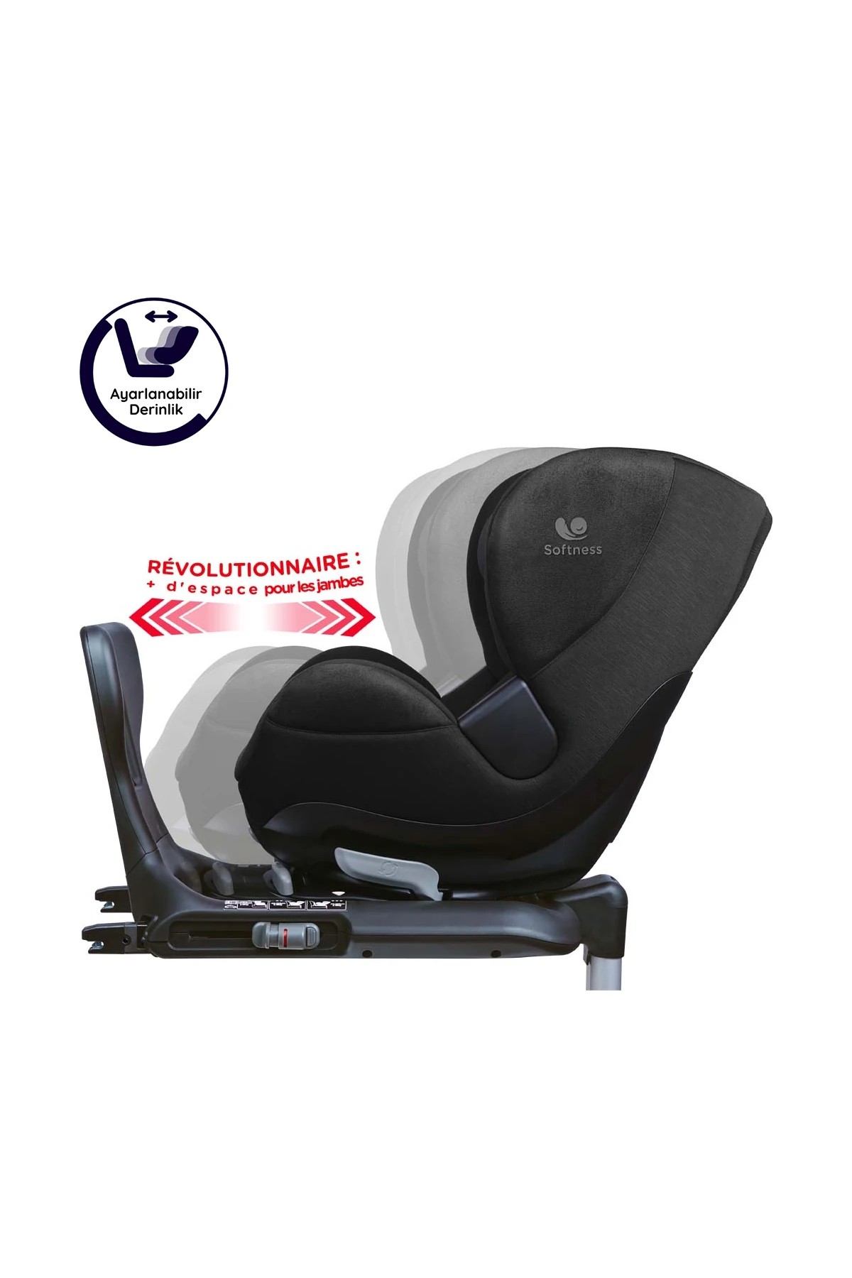 Renolux Gaia I-Size Softness Isofix 0-18 Kg Oto Koltuğu Siyah