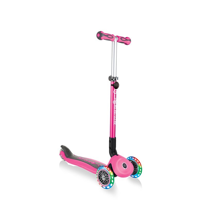 Globber Go Up Deluxe Işıklı Scooter Pembe