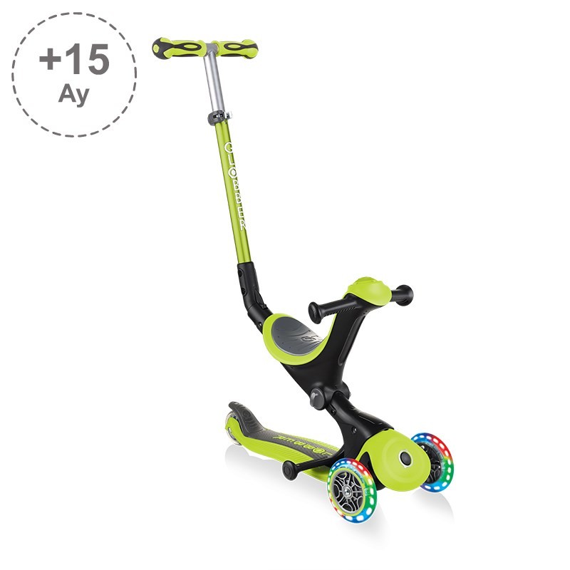 Globber Go Up Deluxe Işıklı Scooter Yeşil