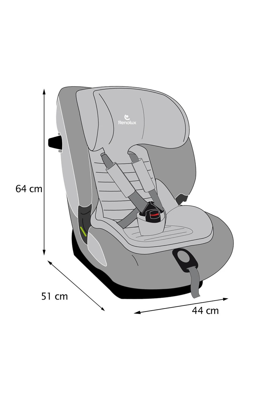 Renolux Olymp I-Size Softness Isofix 9-36 Kg Oto Koltuğu Kırmızı