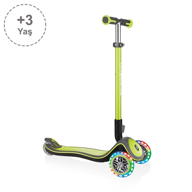 Globber Elite Deluxe Işıklı Scooter Yeşil