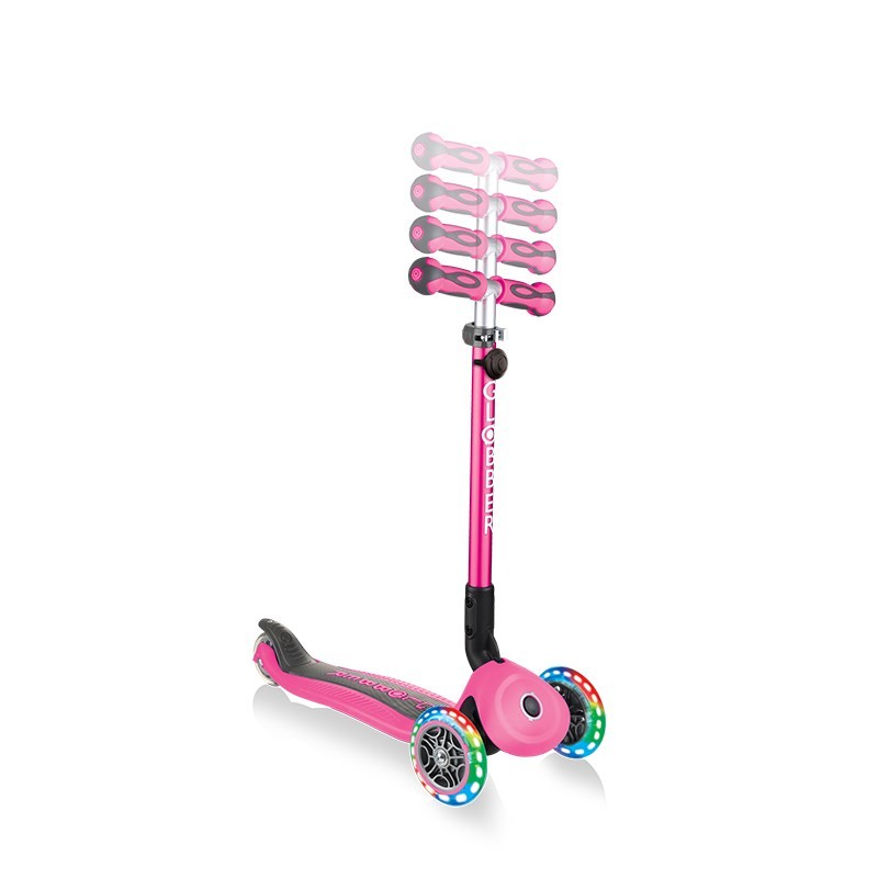 Globber Go Up Deluxe Işıklı Scooter Pembe