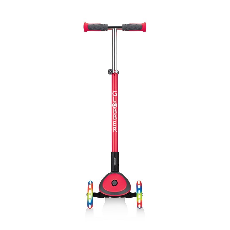 Globber Elite Deluxe Işıklı Scooter Kırmızı