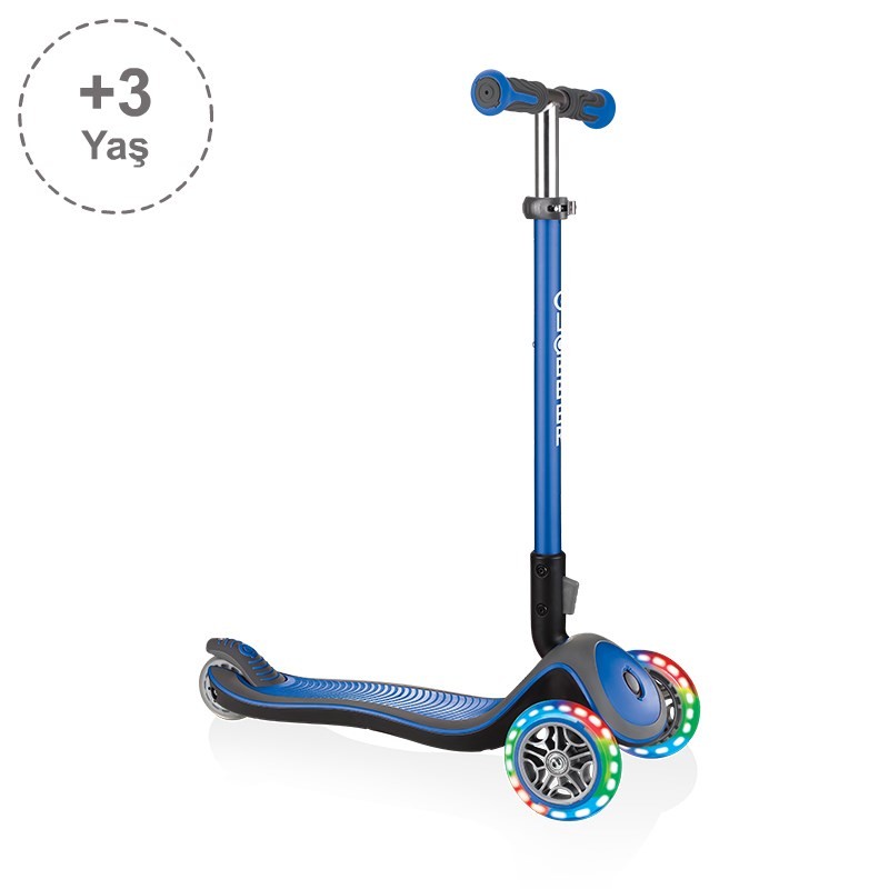 Globber Elite Deluxe Işıklı Scooter Lacivert