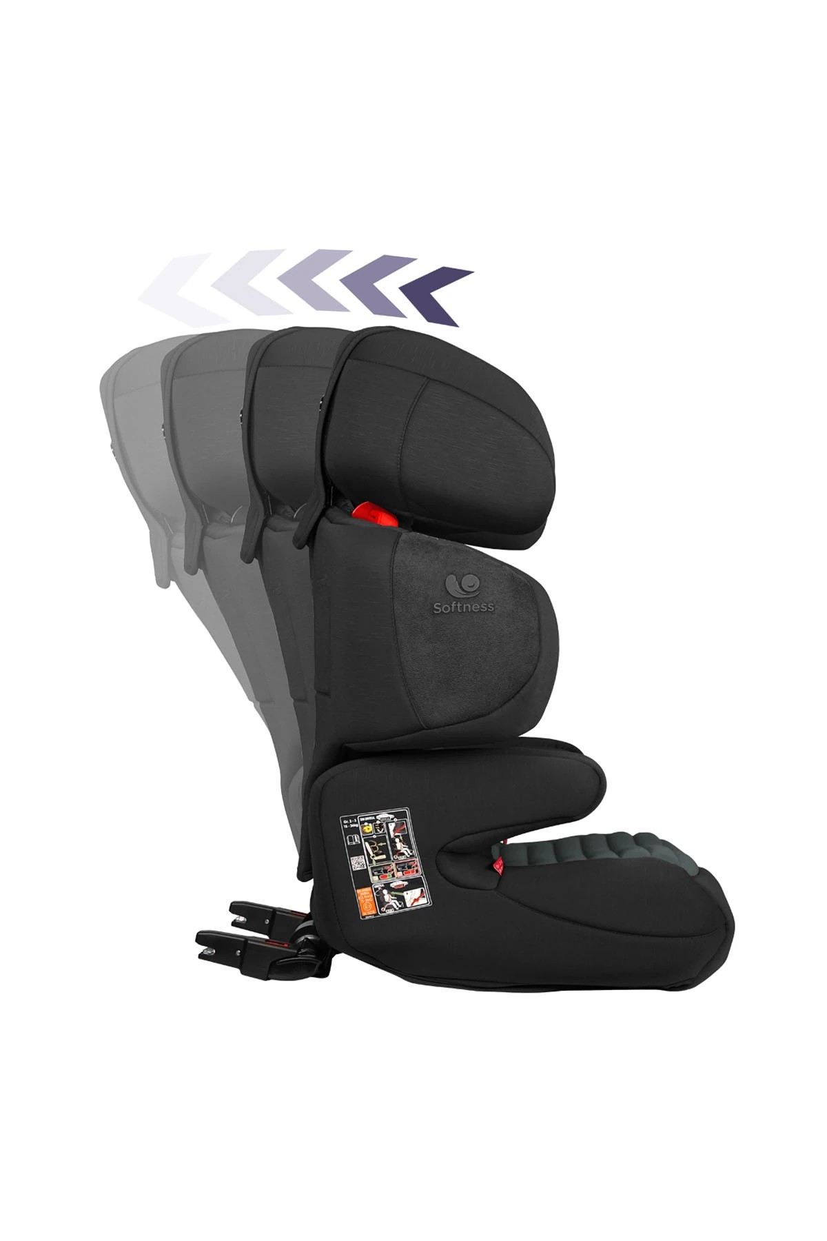 Renolux Renofix Softness Isofix 15-36 Kg Oto Koltuğu Siyah