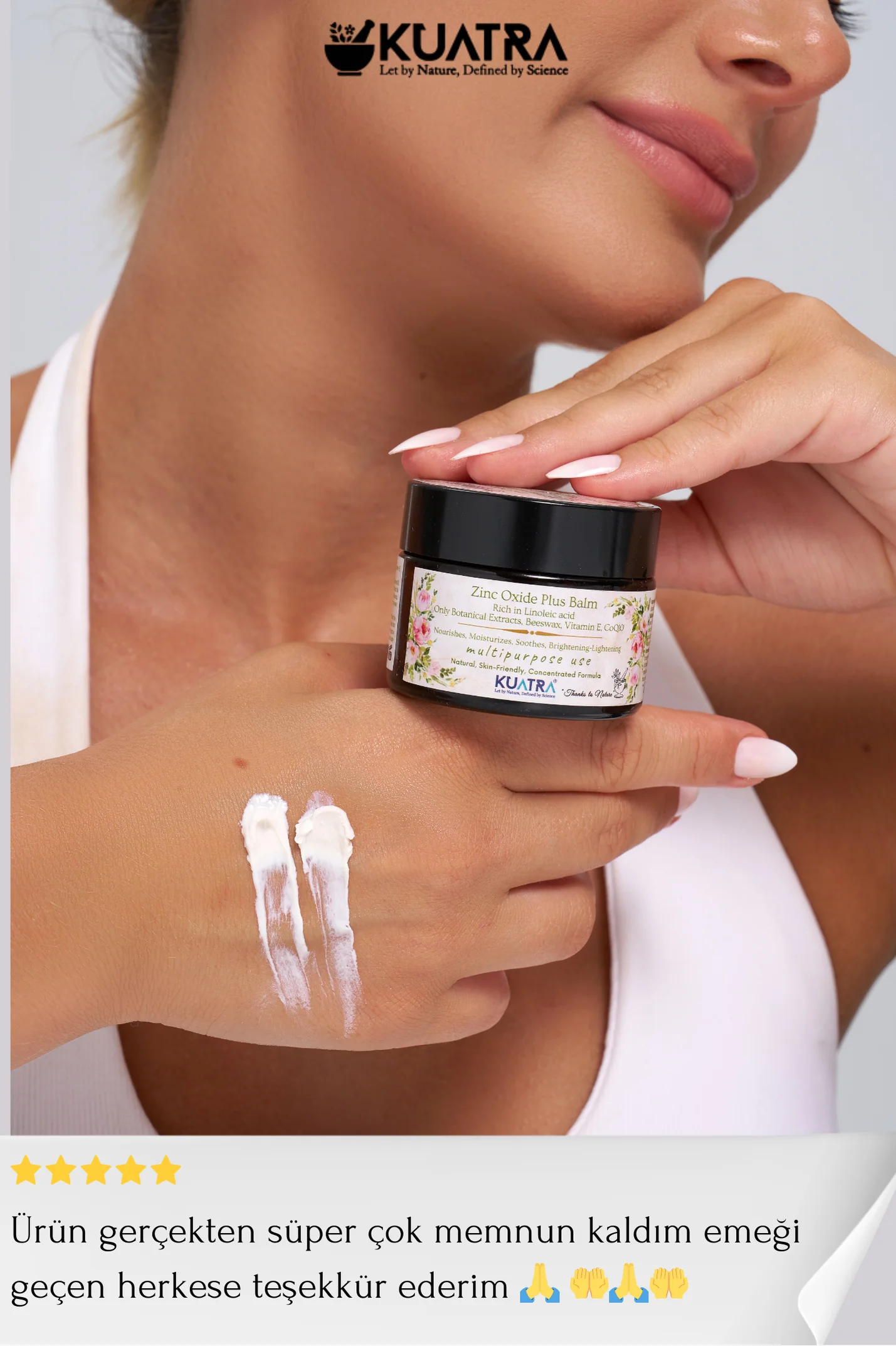 Kuatra Çinko Oksit Plus Balm (Leke Karşıtı, Canlandırıcı Nemlendirici Günlük Bakım- Doğal İçerik)