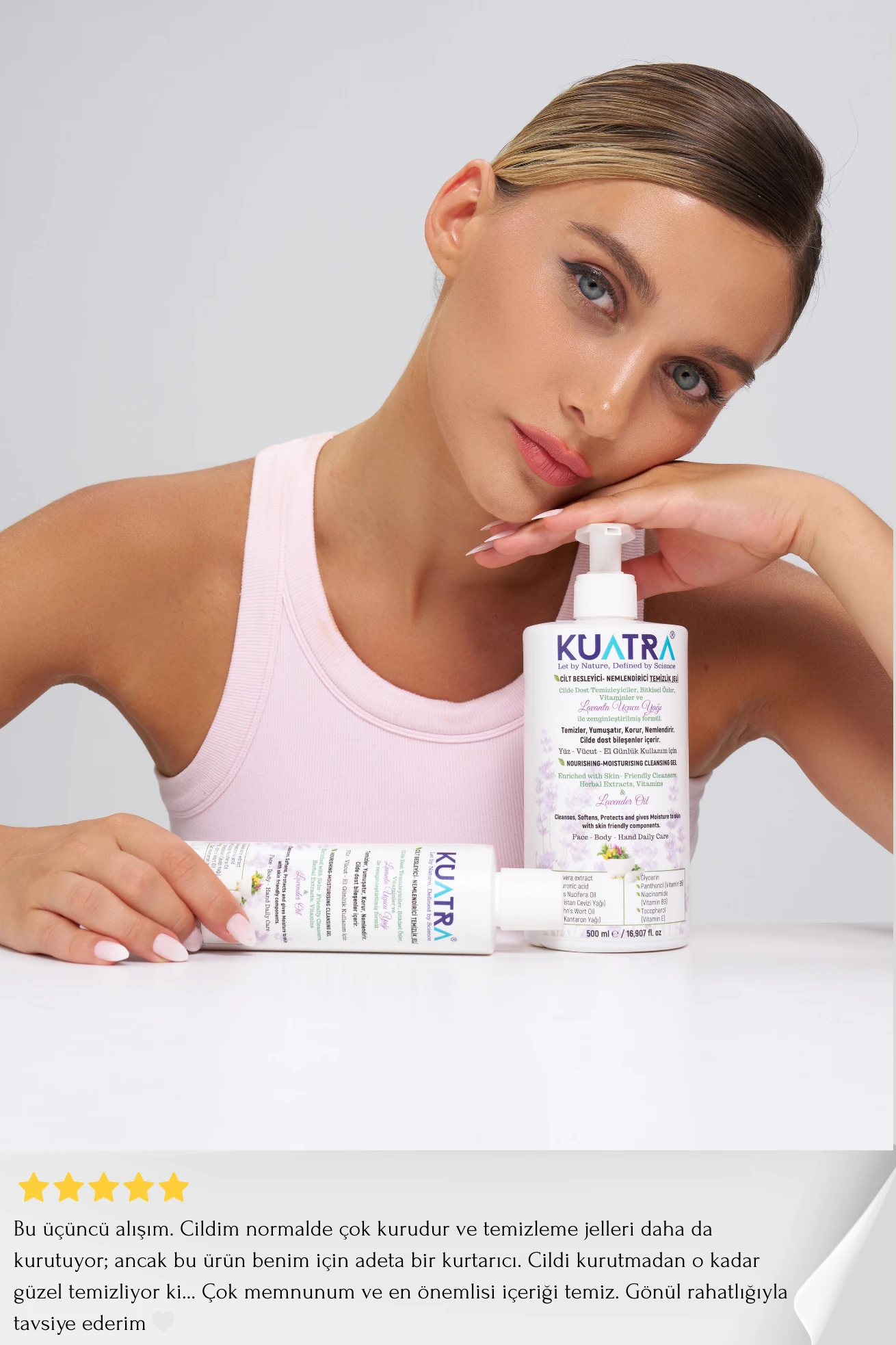 Kuatra Nemlendirici Besleyici Temizlik Jeli (Tıbbi Lavanta (Lavandula Angustifolia) uçucu yağı içeren) 200ml