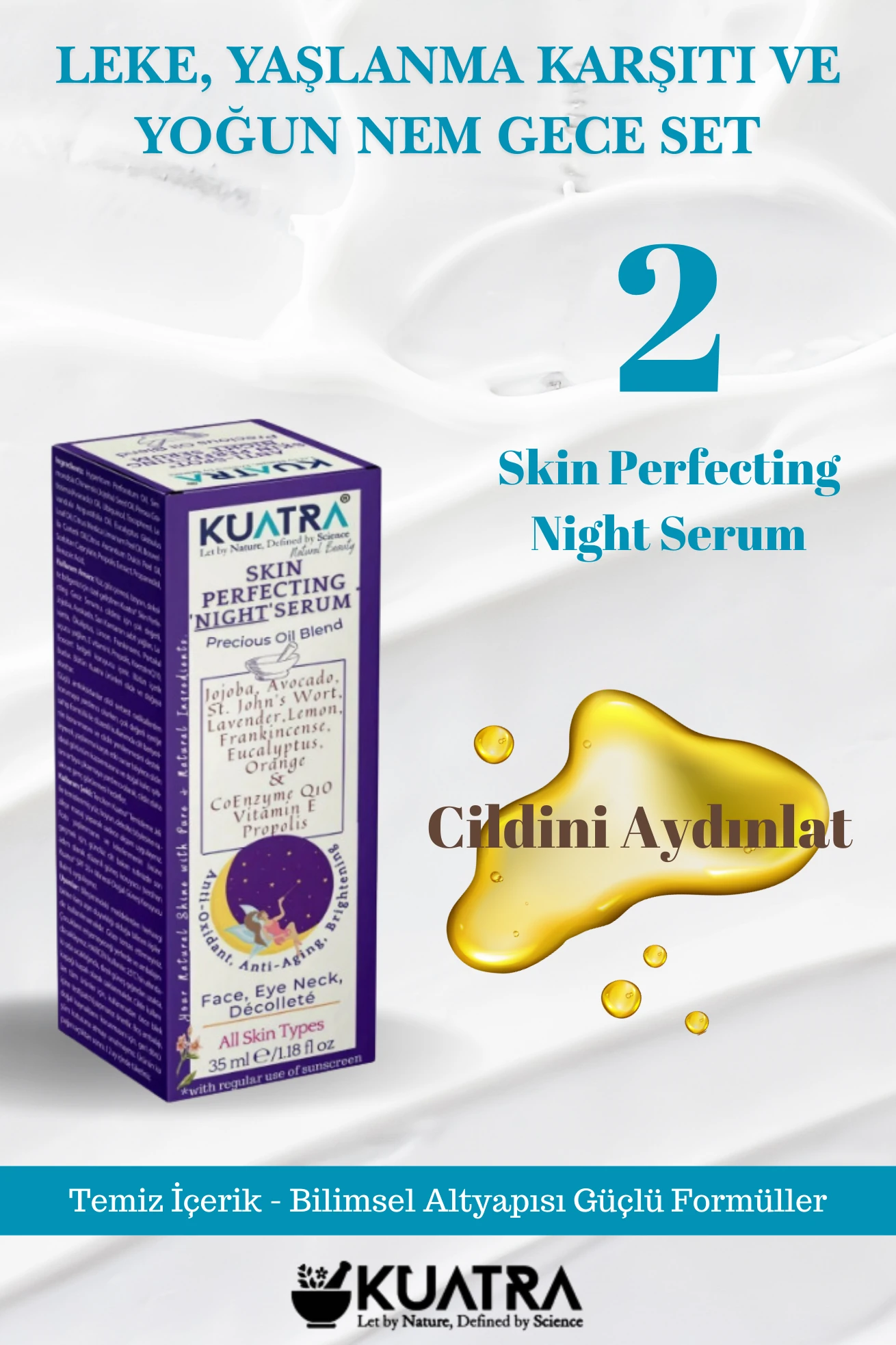 Blemish, Anti-Aging and Intensive Moisture Night Set Natural ingredients, Repairing Care, Intensive Moisture