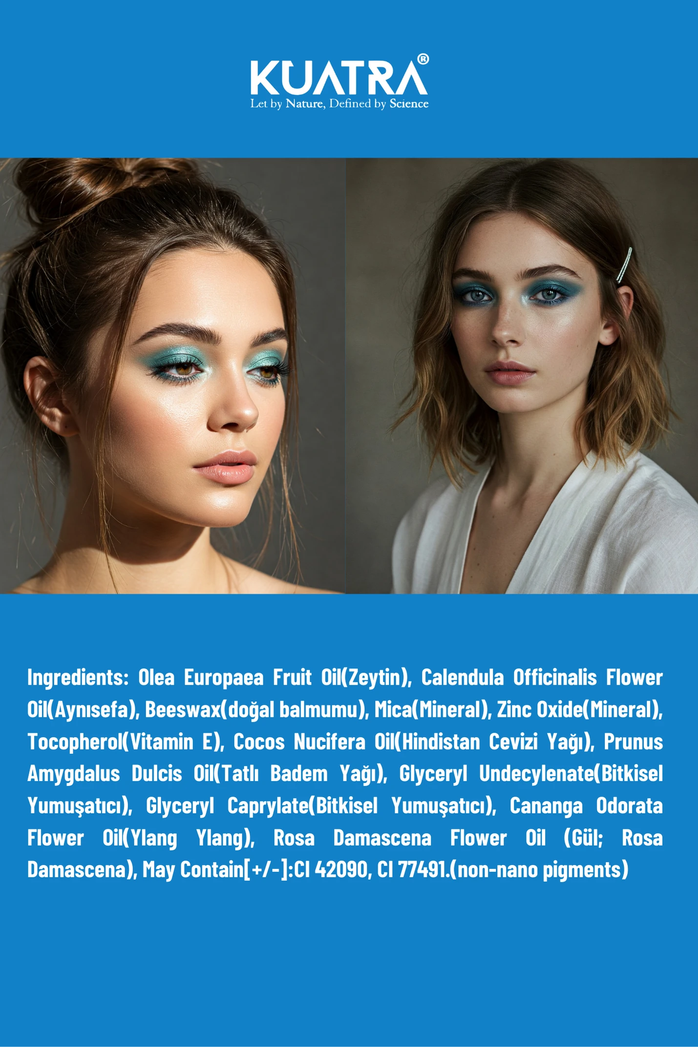 Mermaid’s Sapphire Krem Far, Eyeliner Doğal İçerikli, (Makyaj Beraberinde Çok Değerli Besleyici Cilt Bakımı)