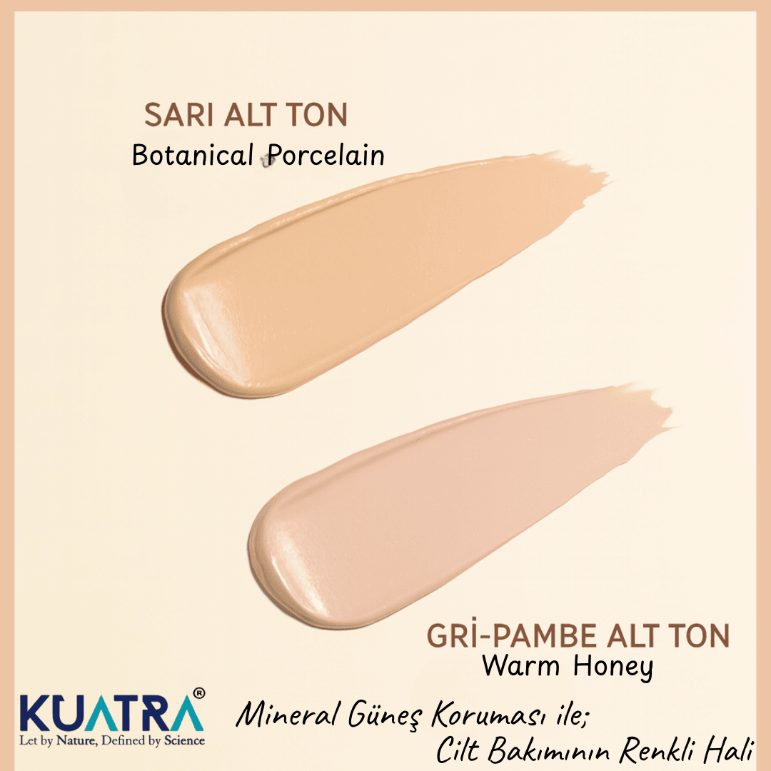 Kuatra Botanical Porcelain Natural-Mineral Stick Concealer & BB | SPF 50+ PA++++ | Çok Amaçlı Nemlendirici, Leke Karşıtı, Vitamin C, Renkli Bakım