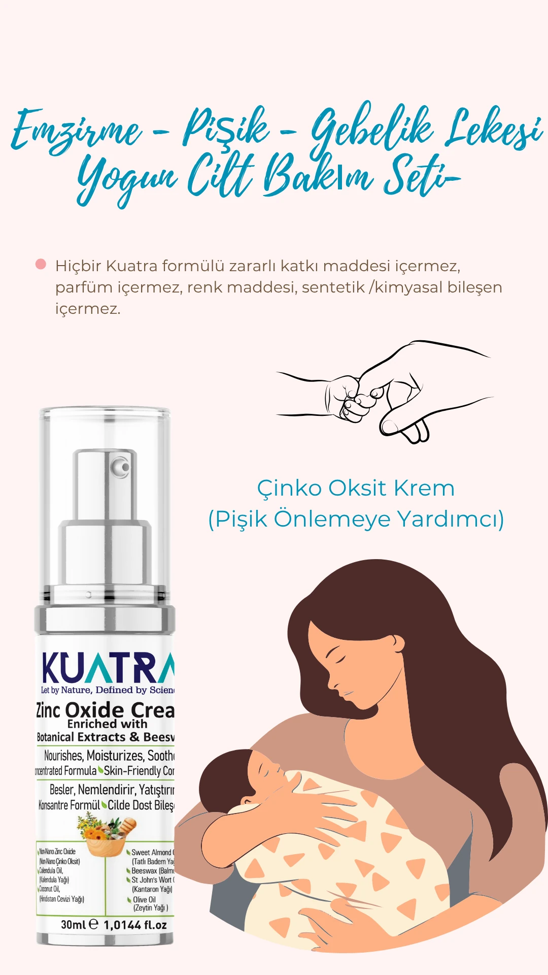 Kuatra Emzirme-pişik- Gebelik Lekesi- Yoğun Cilt Bakım Seti- Cildin Sevdiği Güçlü Formüller