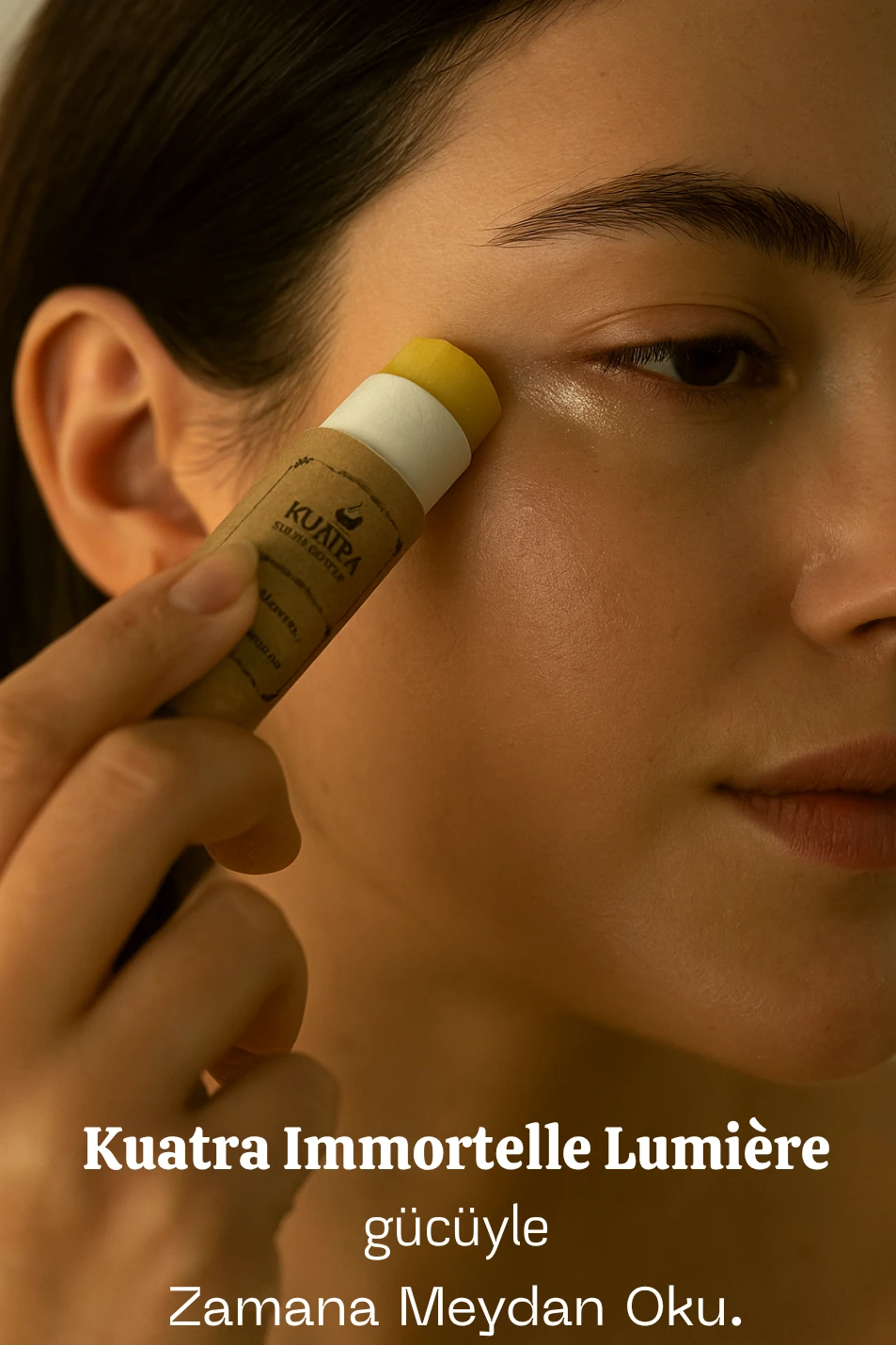 KUATRA Immortelle Lumière Göz Çevresi Stick – Gece Bakımı | Canlanmış Göz Çevresi Antioksidan Etki (Resveratrol + VitC + CoQ10)