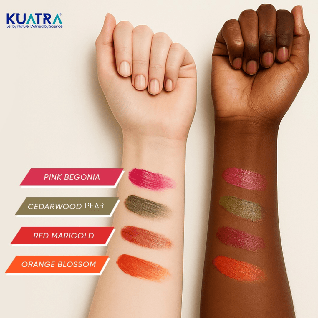 Kuatra Pink Begonia Doğal İçerikli Nemlendirici - Antioksidan Işıltı Veren Balm (Ruj - Allık - Göz Farı) 7ml
