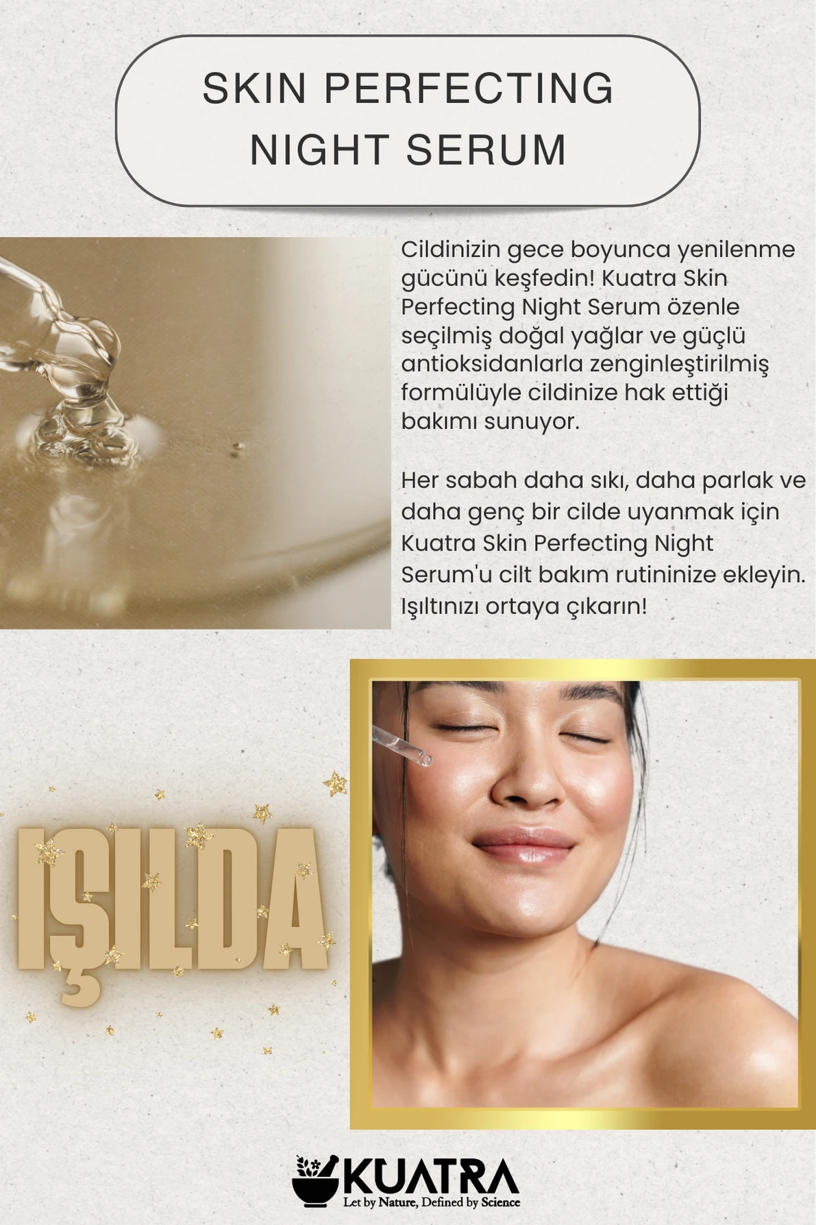 Kuatra Skin Perfecting 'Night' Serum (cildi onarmaya ve cildi kusursuzlaştırmaya yardımcı gece serumu)