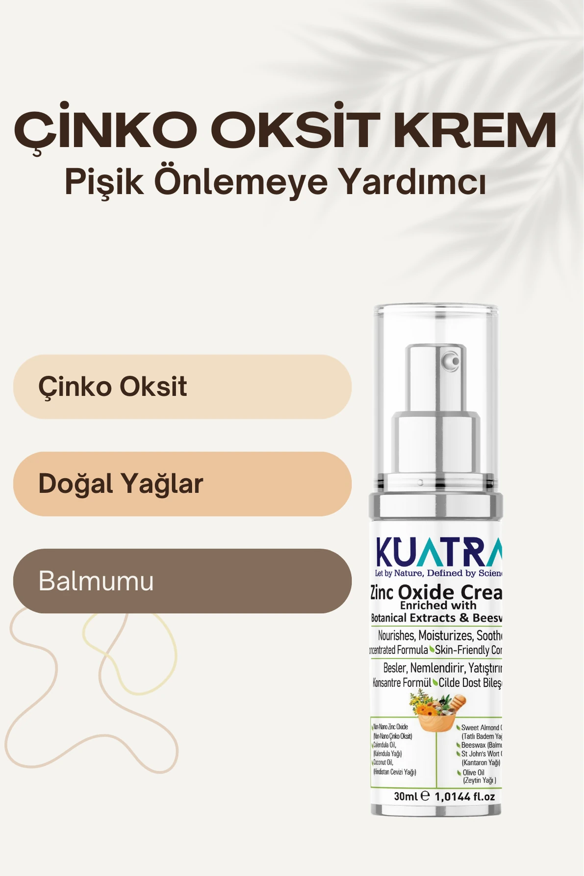Kuatra Zinc Oxide Cream (Helps prevent diaper rash)