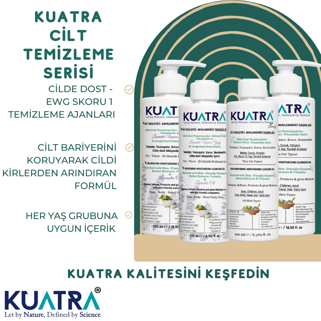 Kuatra Nemlendirici Besleyici Temizlik Jeli 200ml (kokusuz)