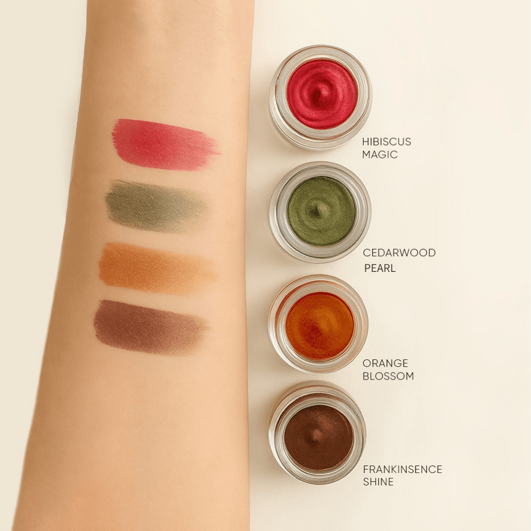 Cedarwood Pearl Krem Far, Eyeliner Doğal İçerikli, (Makyaj Beraberinde Çok Değerli Besleyici Cilt Bakımı)