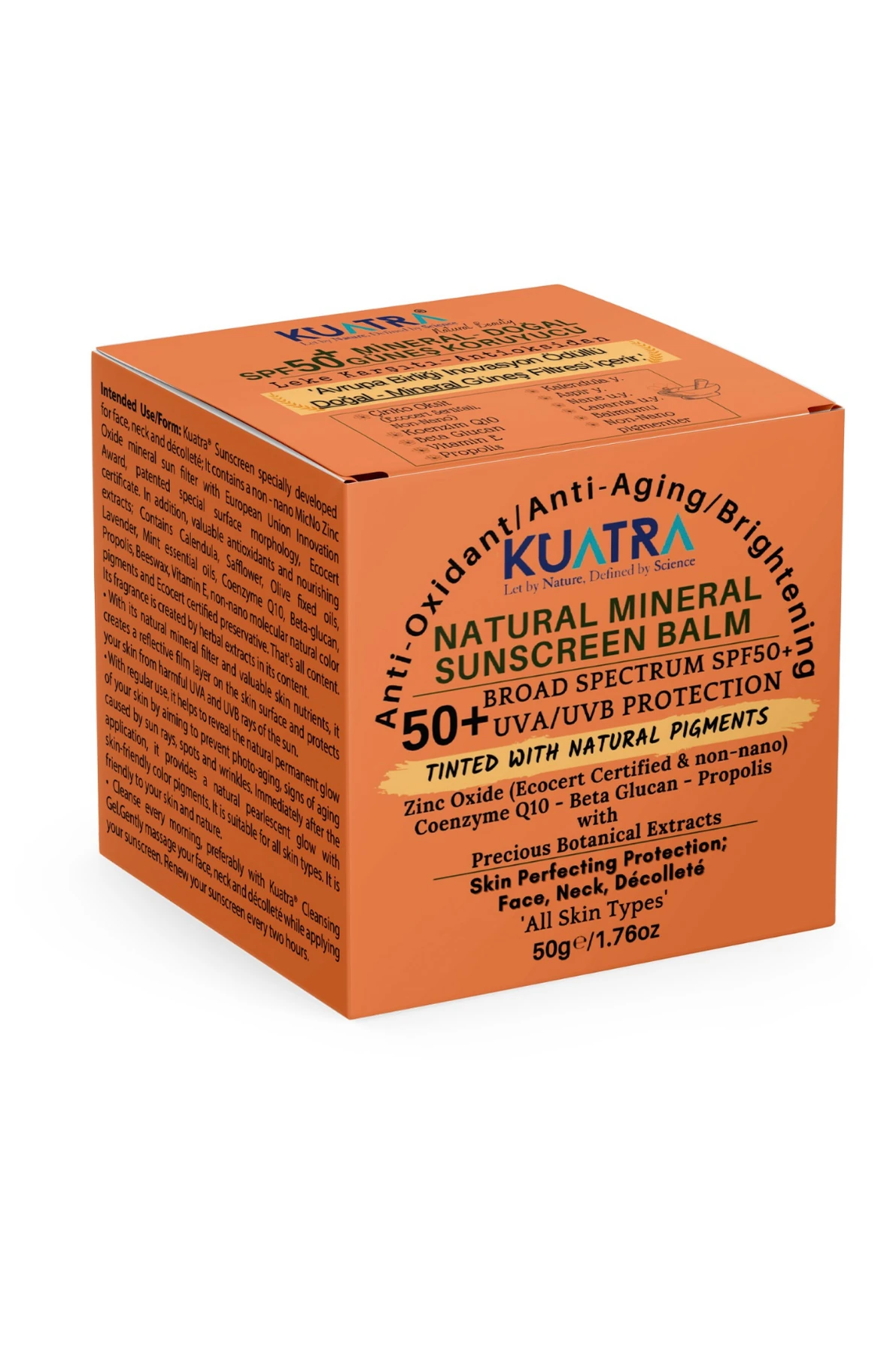 Kuatra SPF 50+ Doğal-Mineral Güneş Koruyucu Renkli Balm 50ml