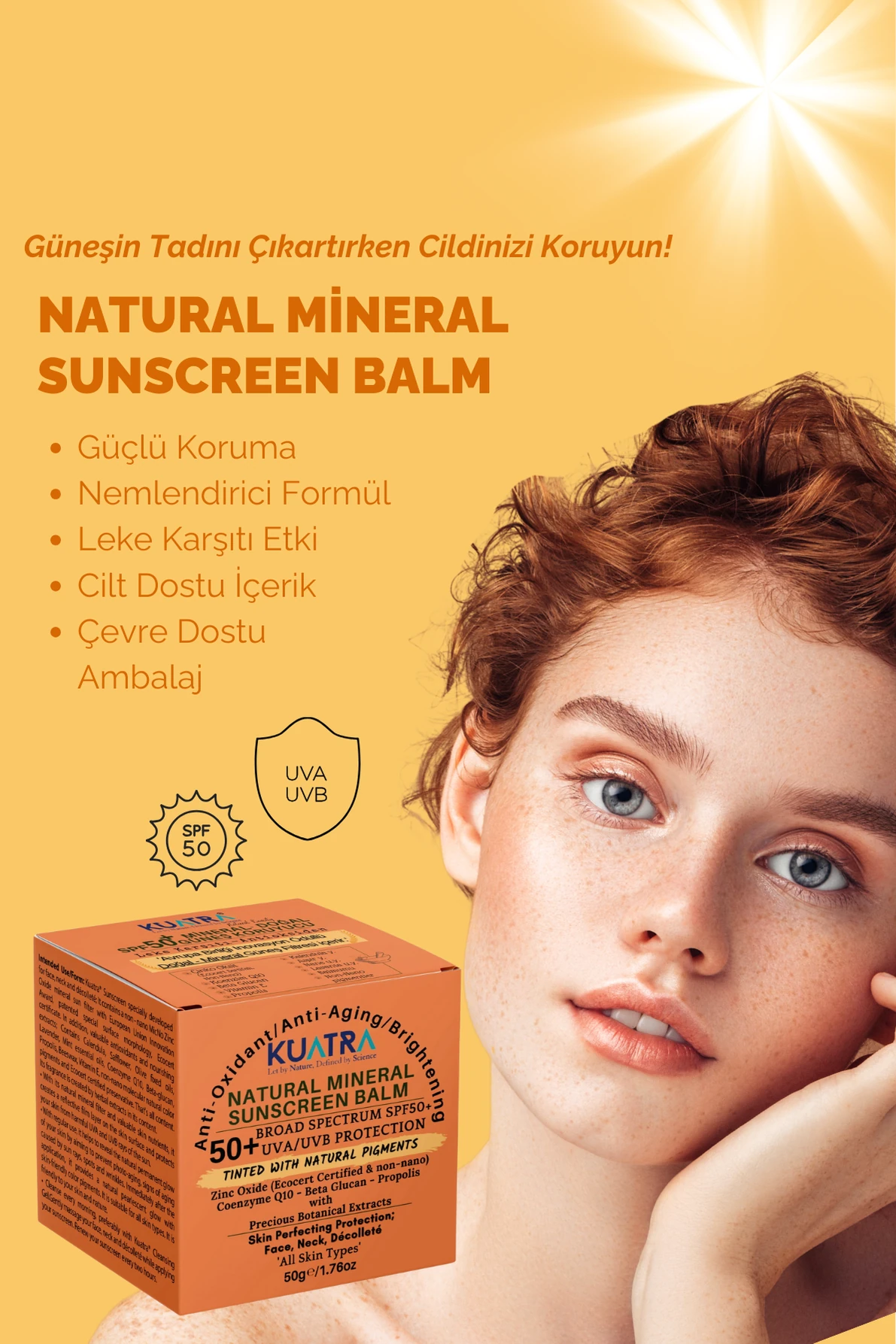 Kuatra SPF 50+ Natural-Mineral Sunscreen Tinted Balm 50ml