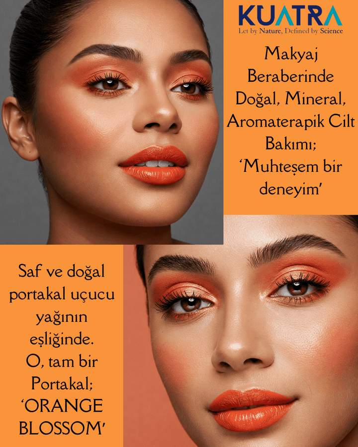 Orange Blossom Lip-Cheek-Eye ‘Tint’ Doğal İçerikli Çok Amaçlı Allık, Ruj, Göz Farı (Makyaj Beraberinde Çok Değerli Besleyici Cilt Bakımı)