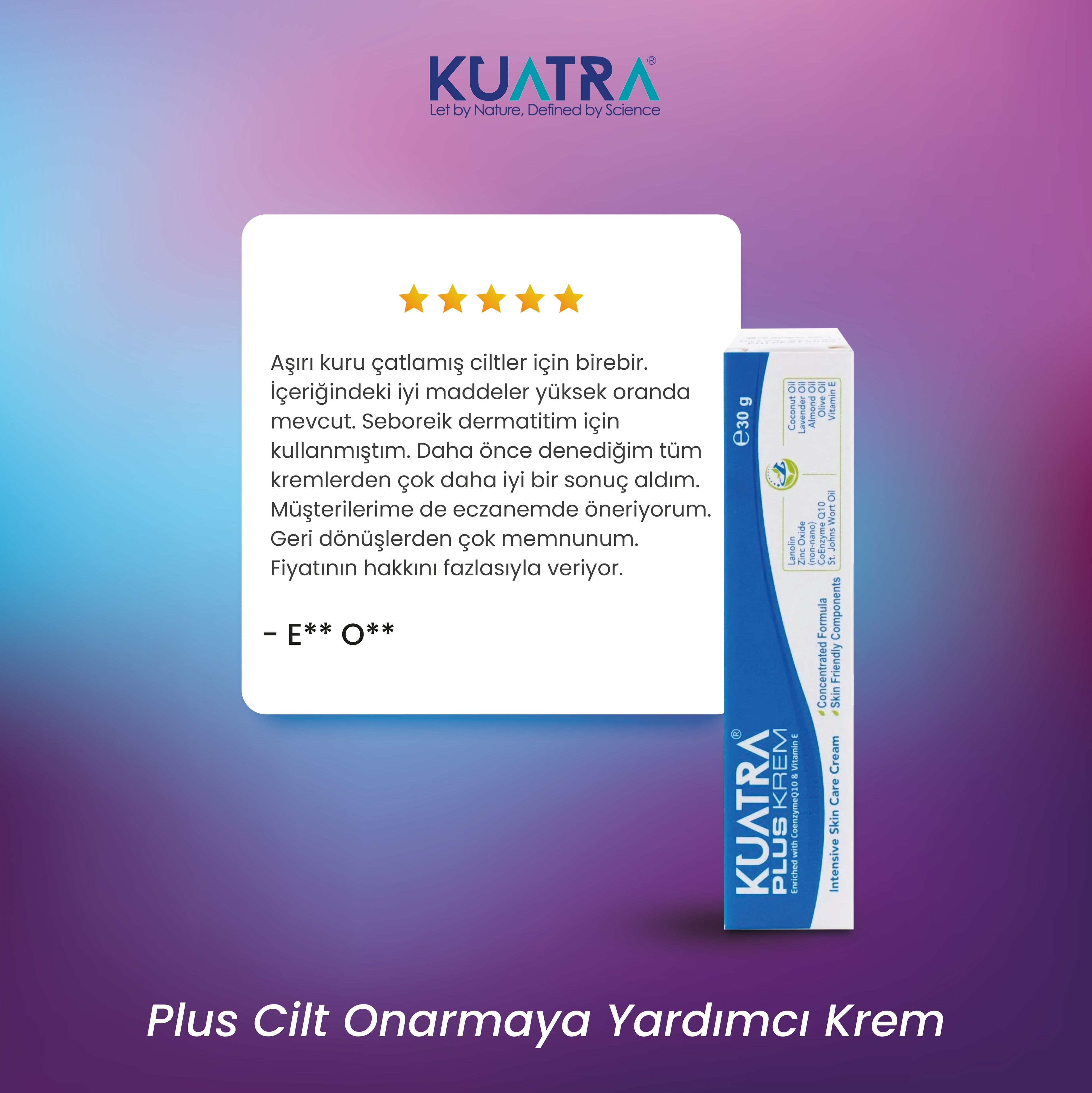 Kuatra Plus Cilt Onarmaya Yardımcı Krem 30 ml