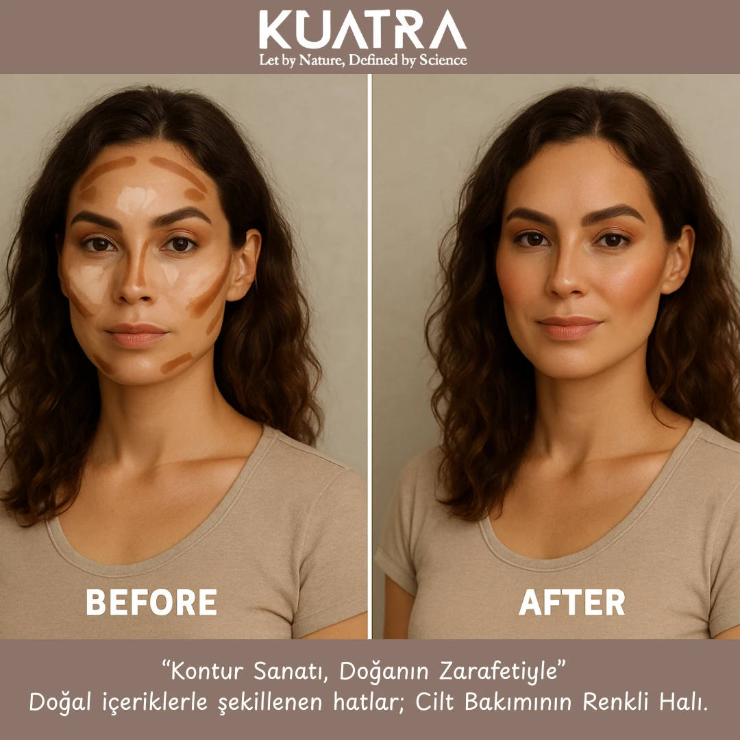 Kuatra Stick Kontür, Earth Minerals doğal, mineral, antioksidan, nemlendirici formül, plastiksiz ambalaj