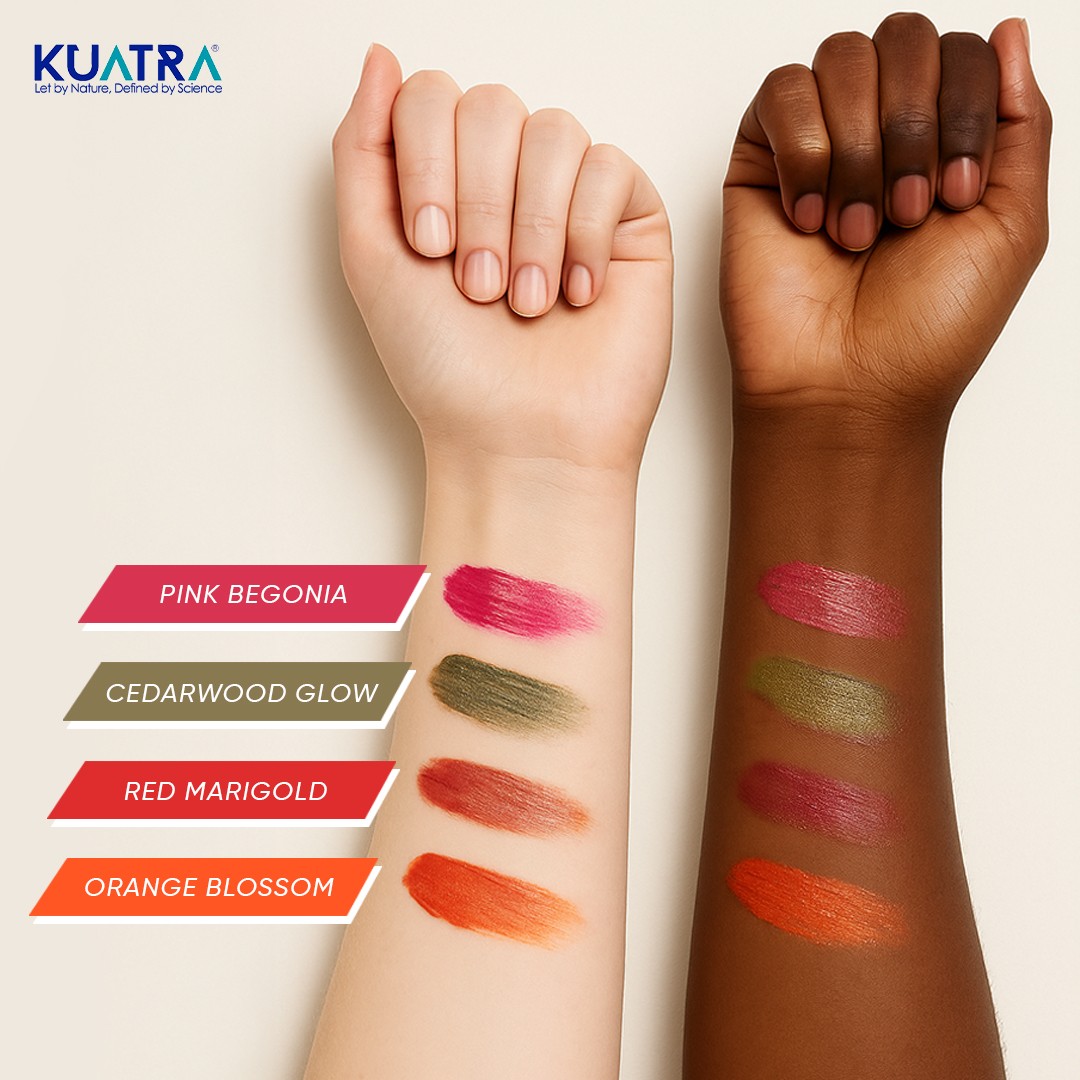 Kuatra Pink Begonia Doğal İçerikli Nemlendirici - Antioksidan Işıltı Veren Balm (Ruj - Allık - Göz Farı) 7ml