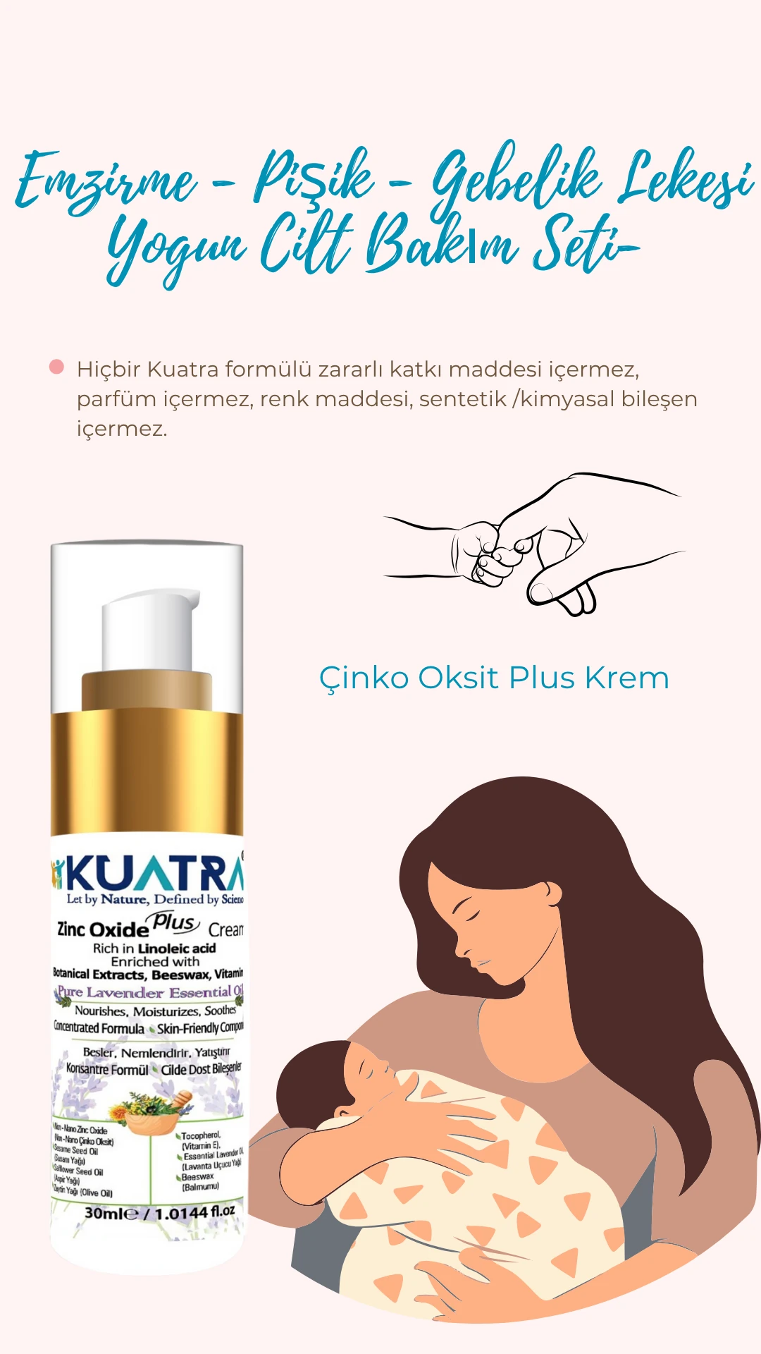 Kuatra Emzirme-pişik- Gebelik Lekesi- Yoğun Cilt Bakım Seti- Cildin Sevdiği Güçlü Formüller