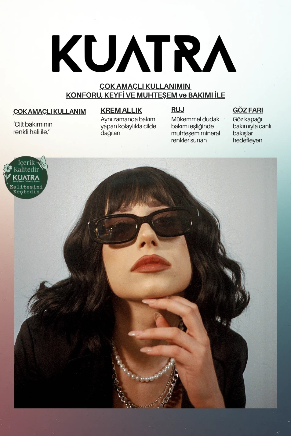 Kuatra Golden Sun Doğal İçerikli Nemlendirici Antioksidan Işıltı Veren Balm (Highlighter - Göz Farı- Aydınlatıcı) 7ml