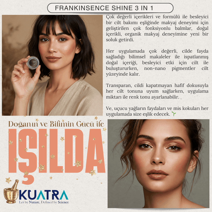 Frankinsence Shine Nemlendirici, Antioksidan, Işıltı Veren Allık-ruj- Göz Farı 'doğal İçerik'