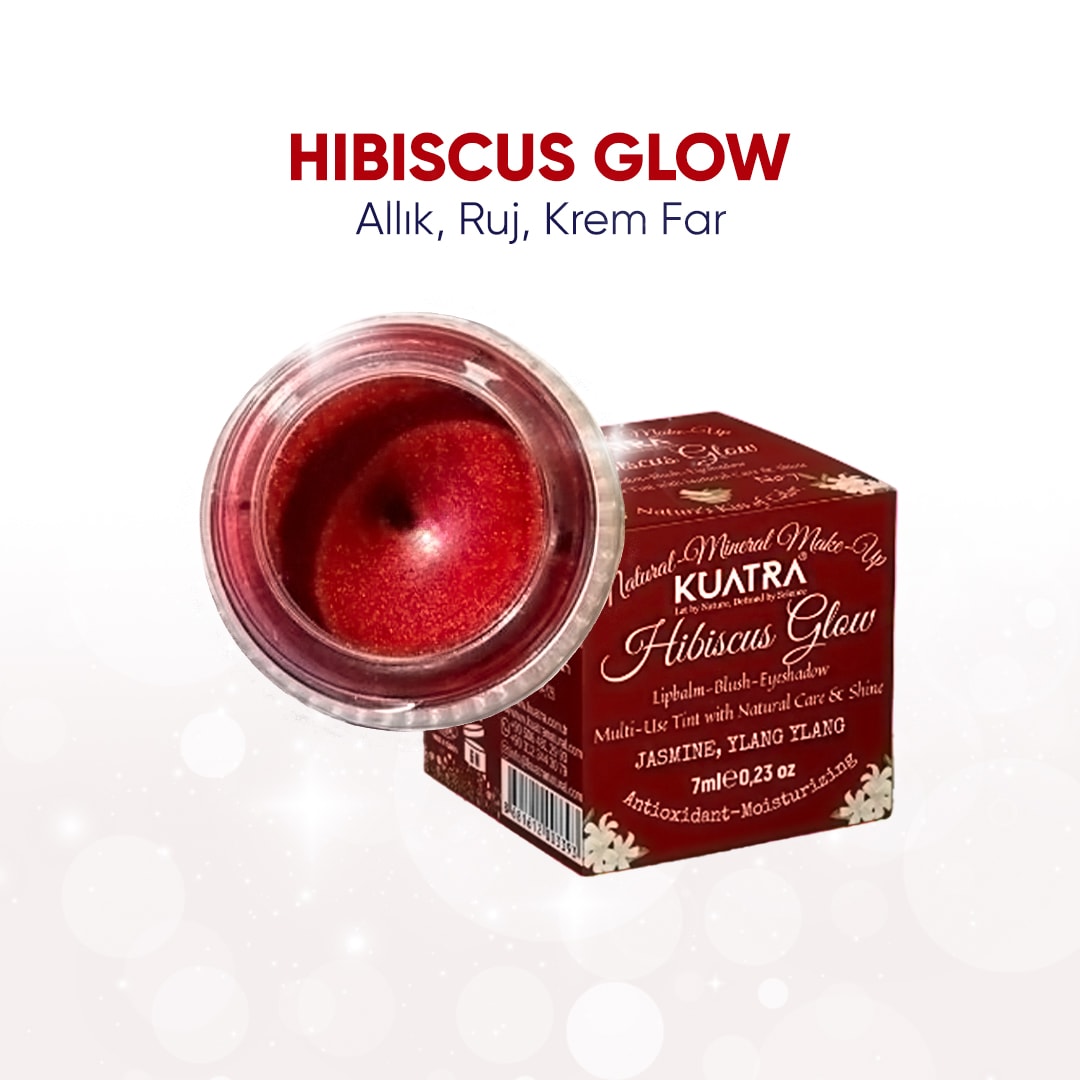 Hibiscus Glow Besleyici, Nemlendirici Allık Ruj Göz Farı Doğal İçerik
